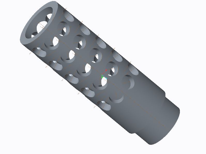 Miniatura 3 do modelo 3D threaded airsoft muzzle brake/flash hider