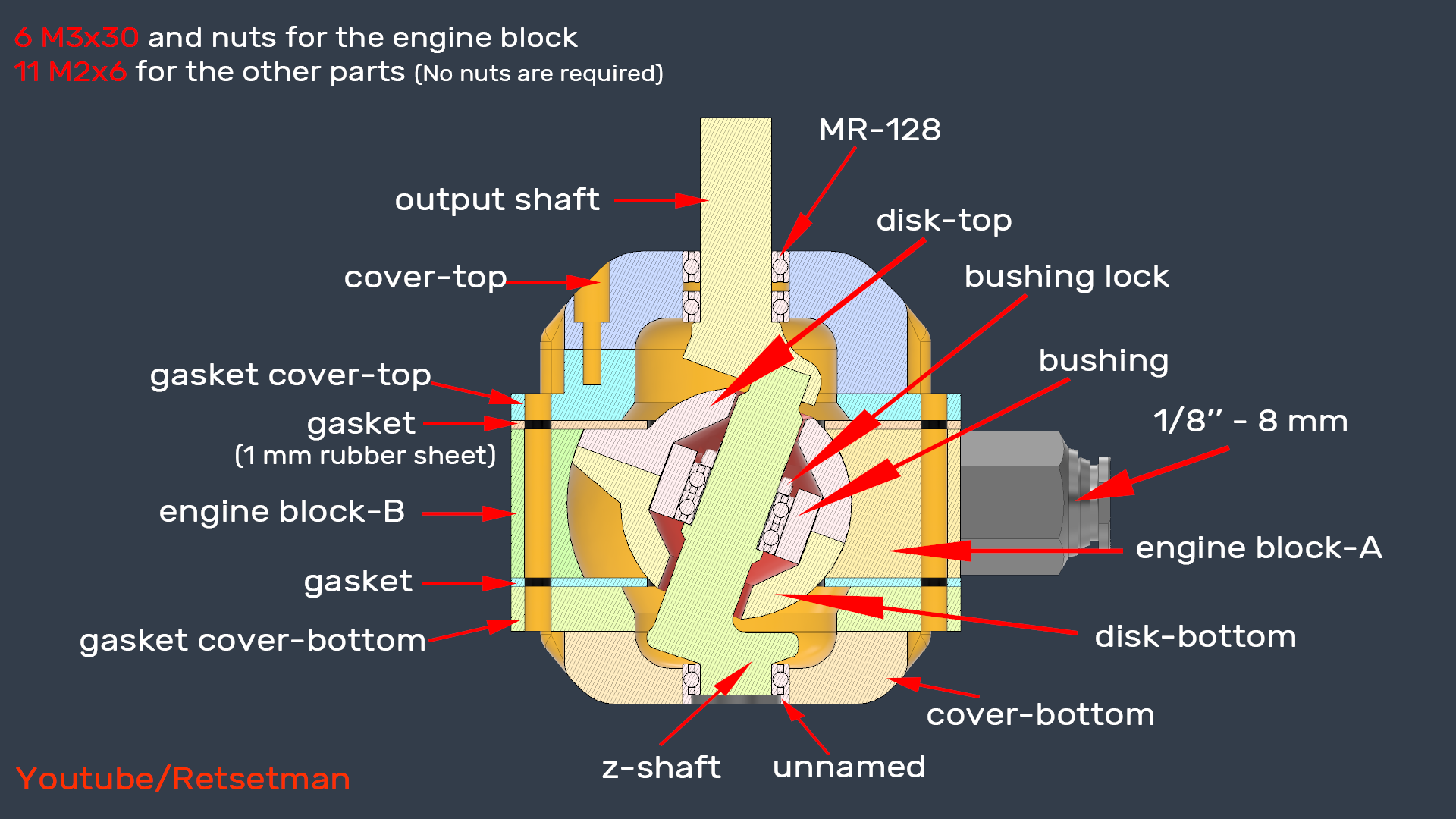 Miniatura 4 do modelo 3D Nutating Disk Air Engine