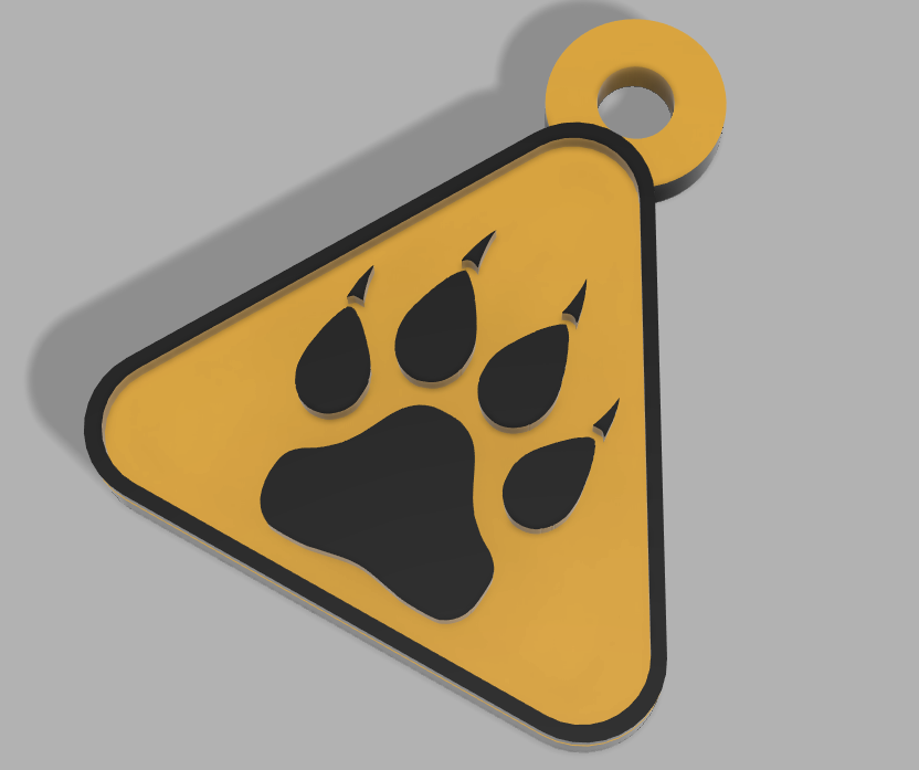 Hazard symbol keychains and template Includes step files by Leninade