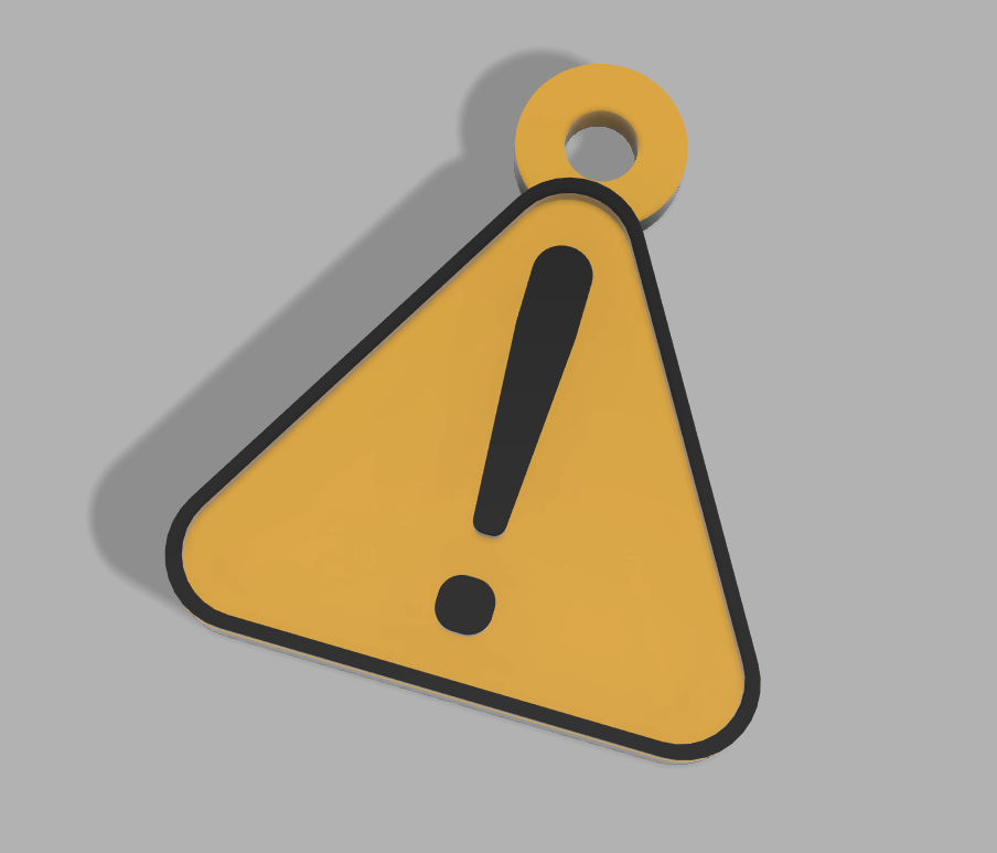 Hazard symbol keychains and template - Includes step files — thumbnail 6
