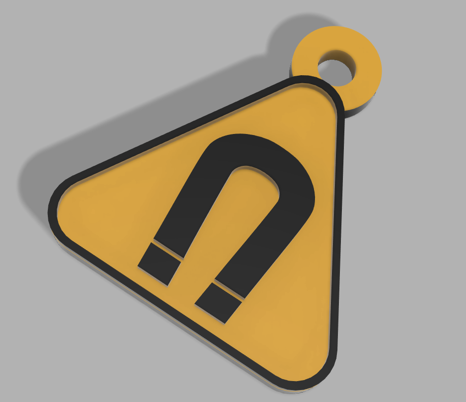 Hazard symbol keychains and template Includes step files by Leninade