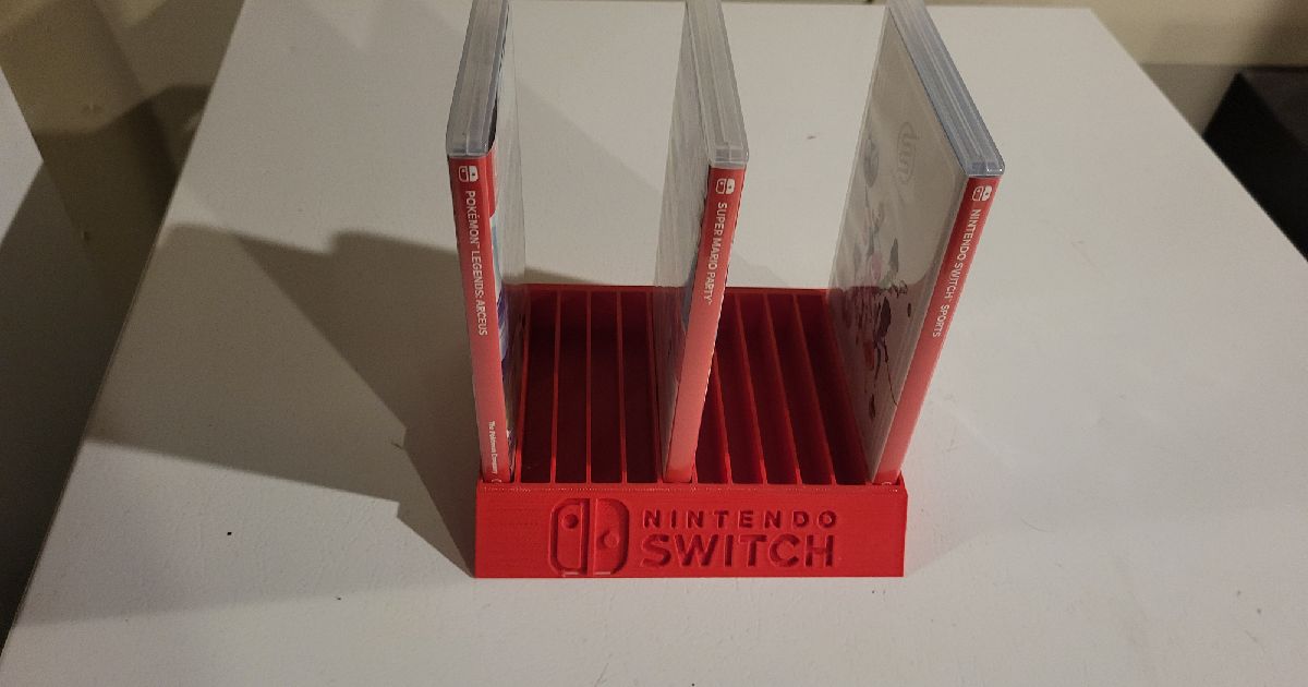 Nintendo Switch Game Case Holder by Ken Paisley Download free STL model