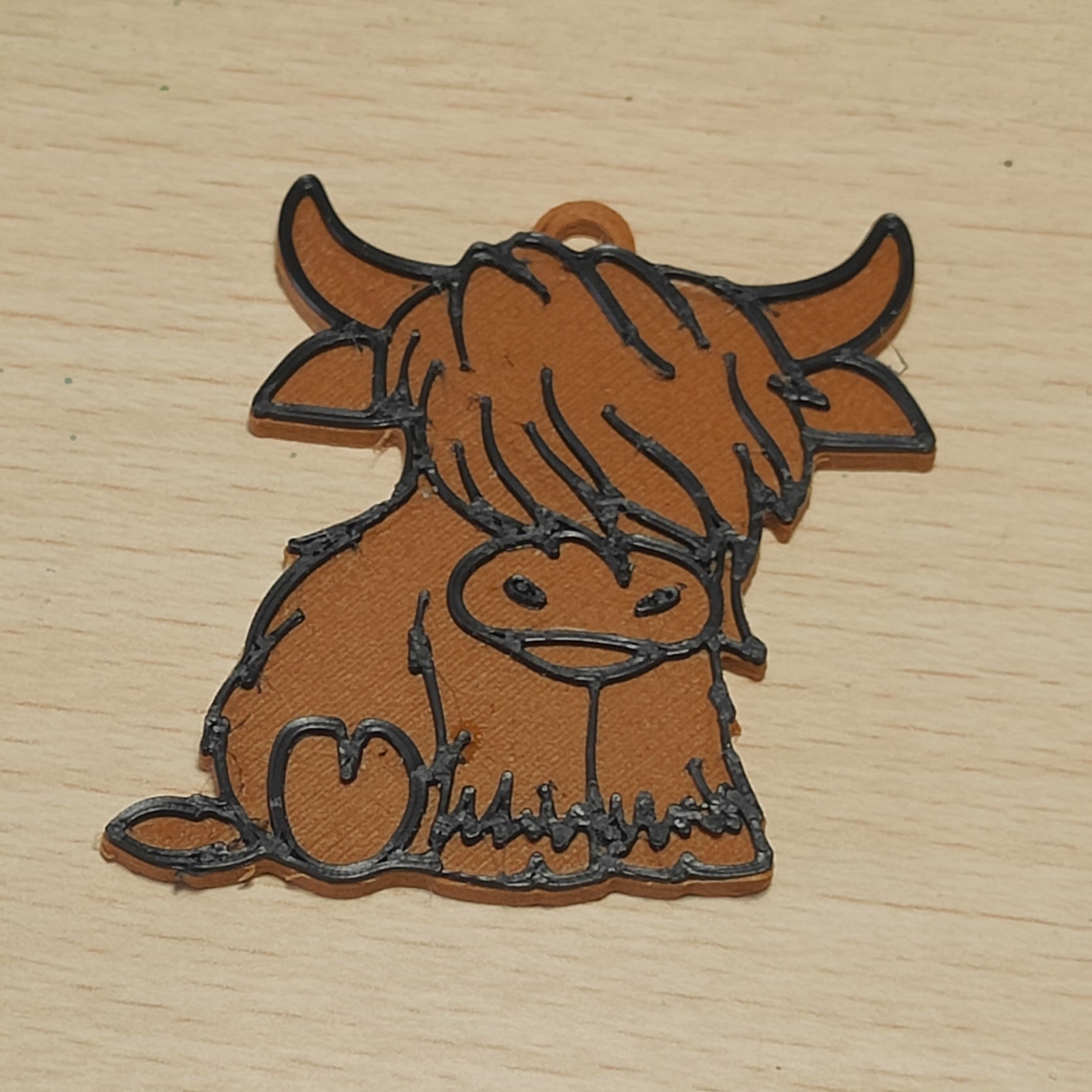 Highland Cow Keychain
