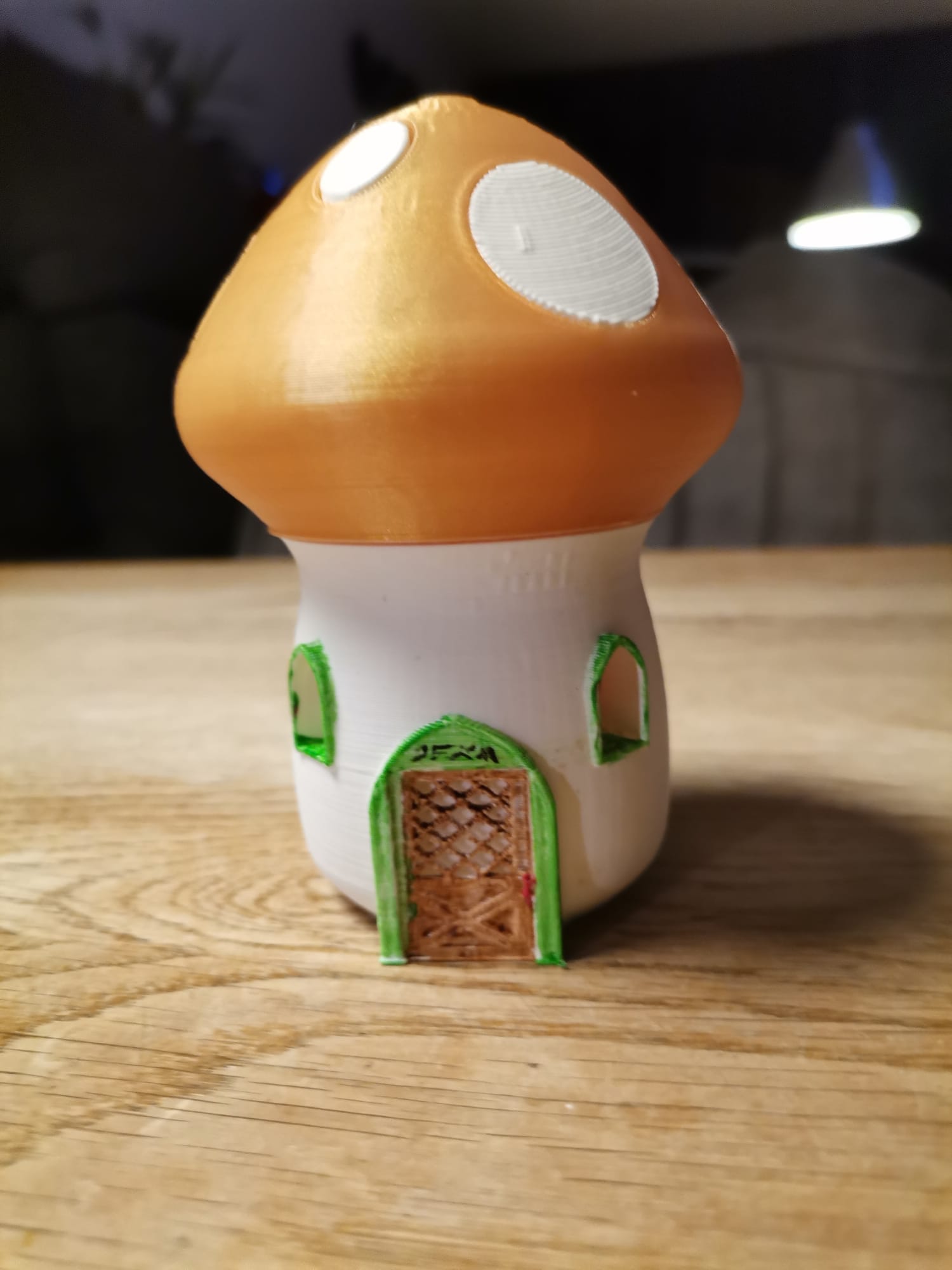 mushroom with door and windows