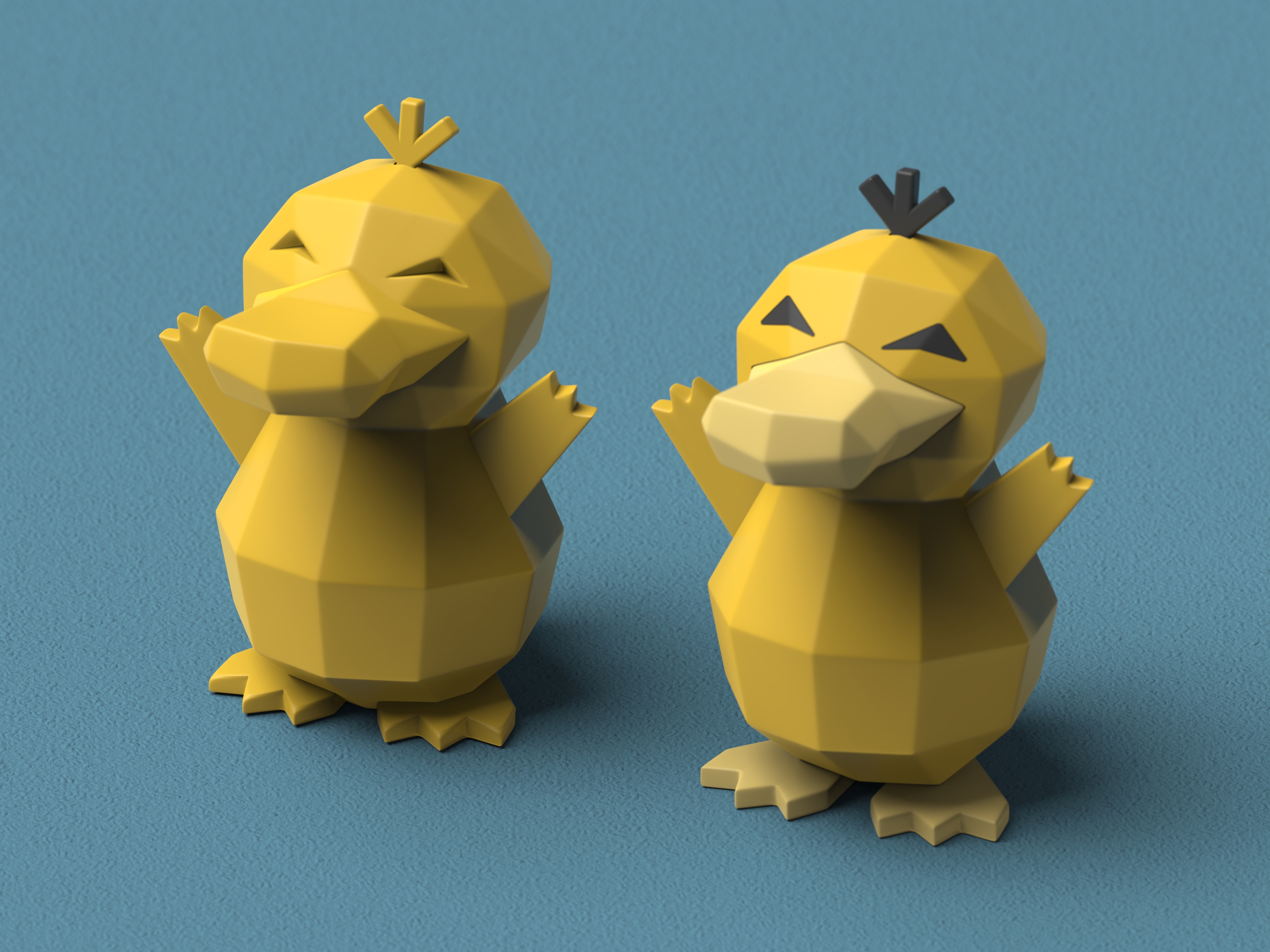 Low-poly Psyduck — miniatura 2
