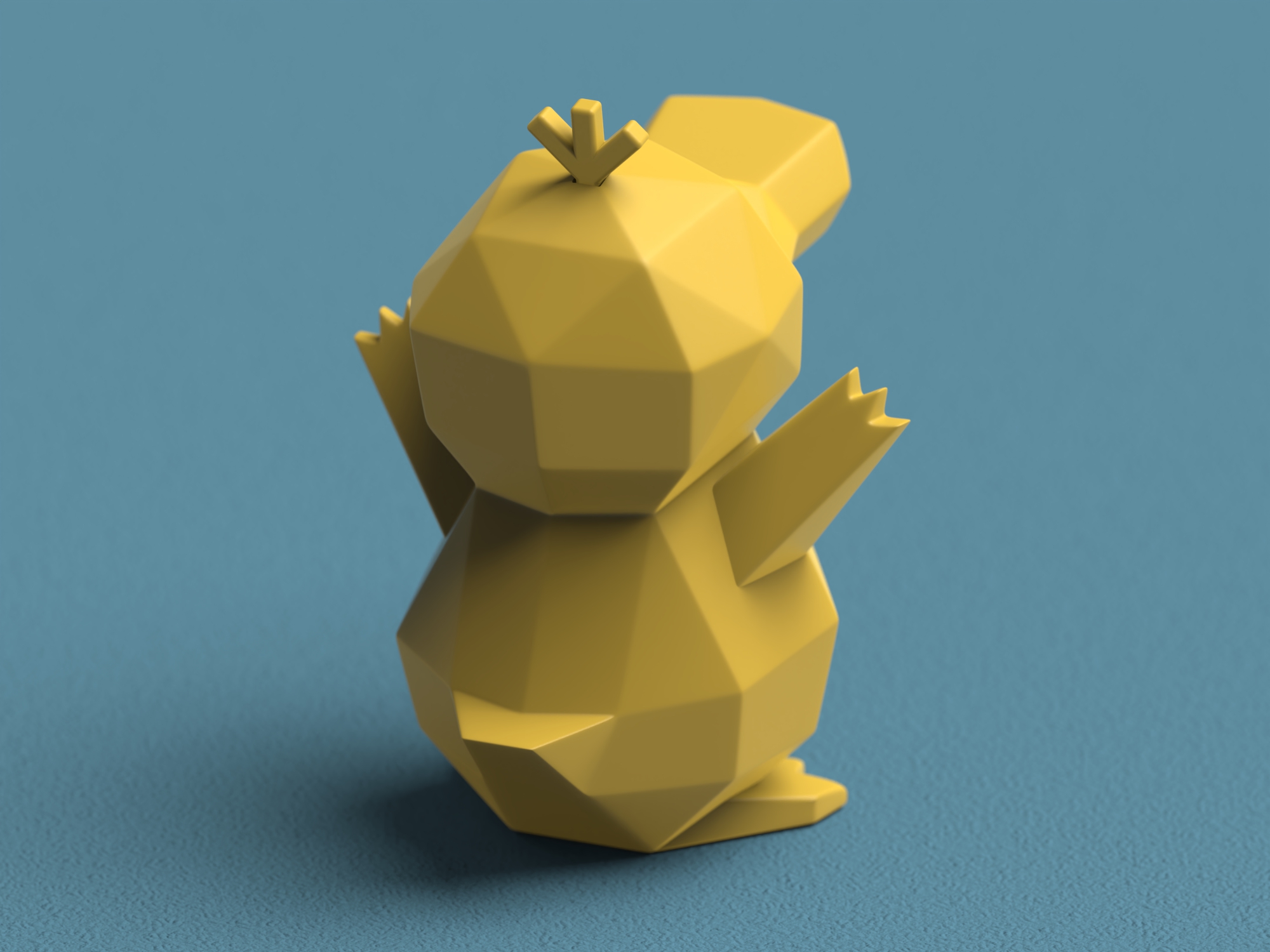 Low-poly Psyduck — miniatura 6