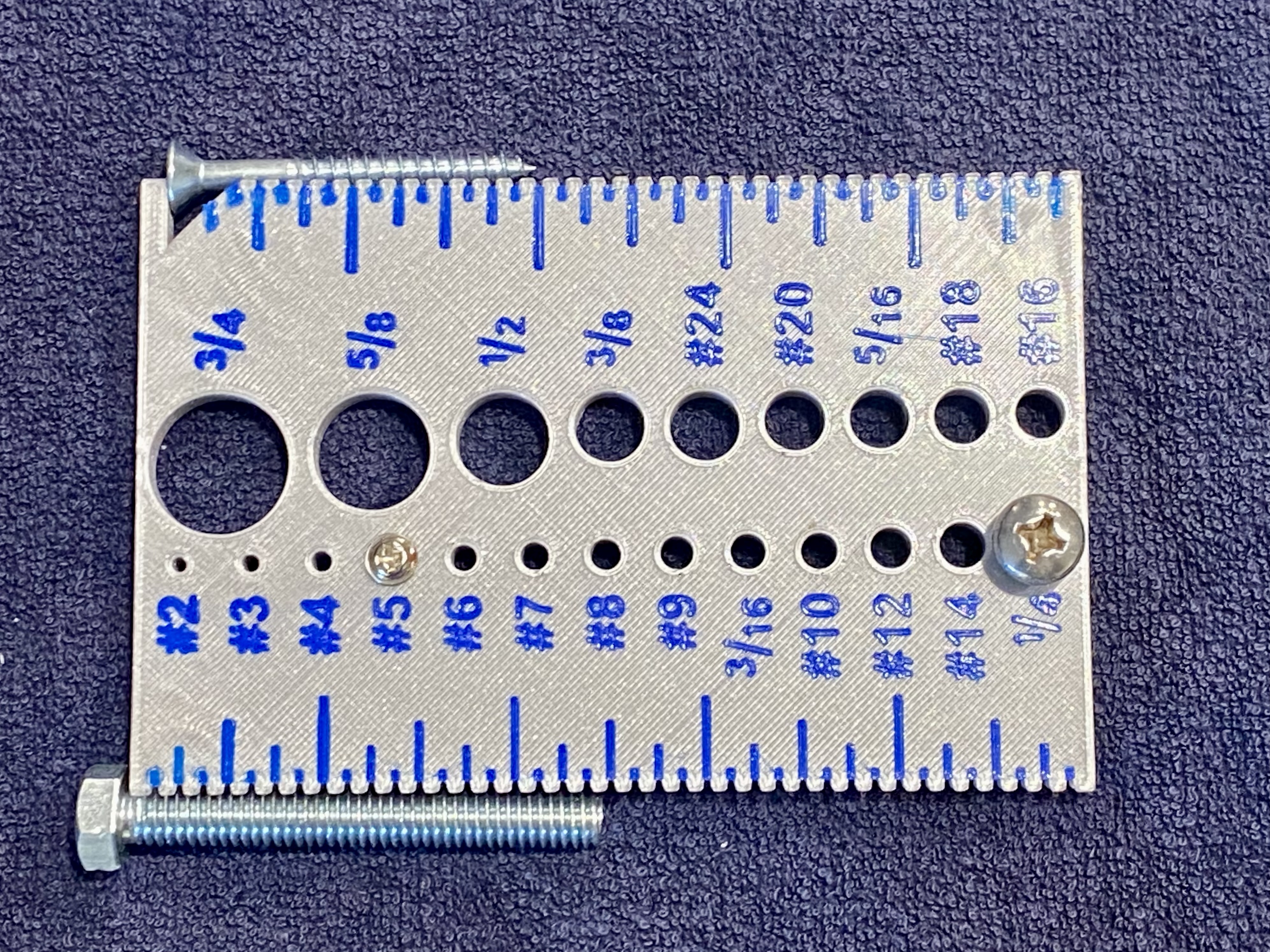 Comprehensive Imperial Screw Size Gauge