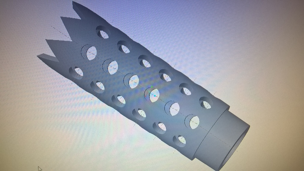 Miniatura 4 do modelo 3D threaded airsoft muzzle brake/flash hider