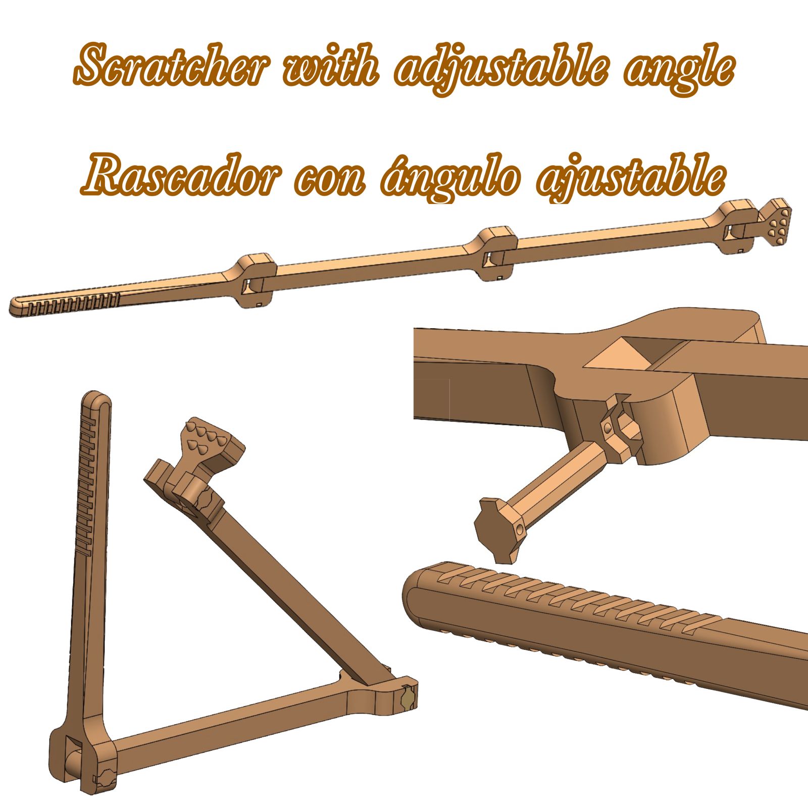Scratcher with adjustable angle - Rascador con angulo ajustable