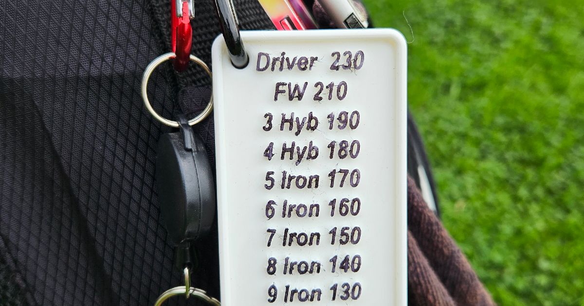 Golf club range card by Stephen Imeson Download free STL model