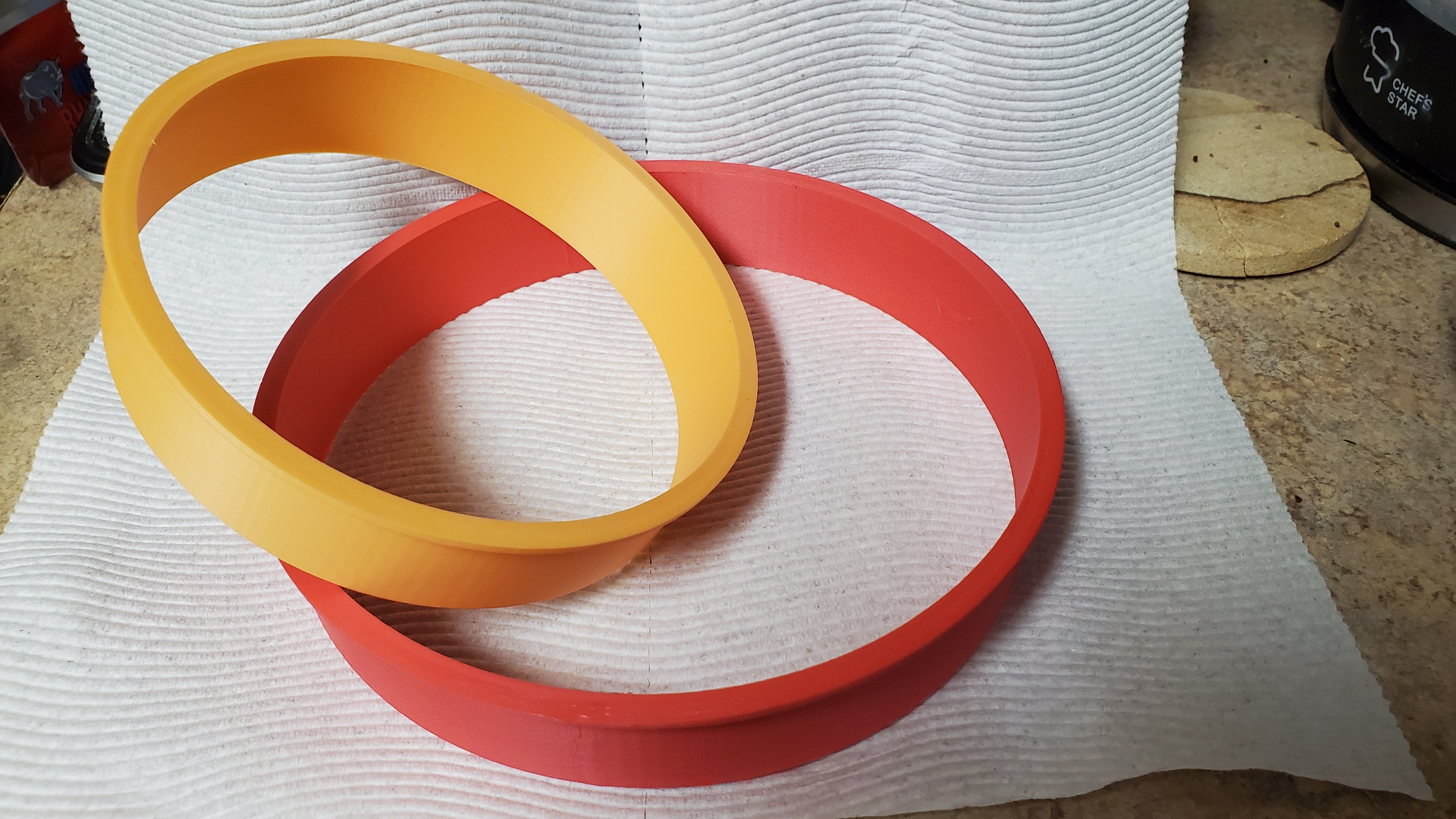 Dough cutting rings for 5 inch pies