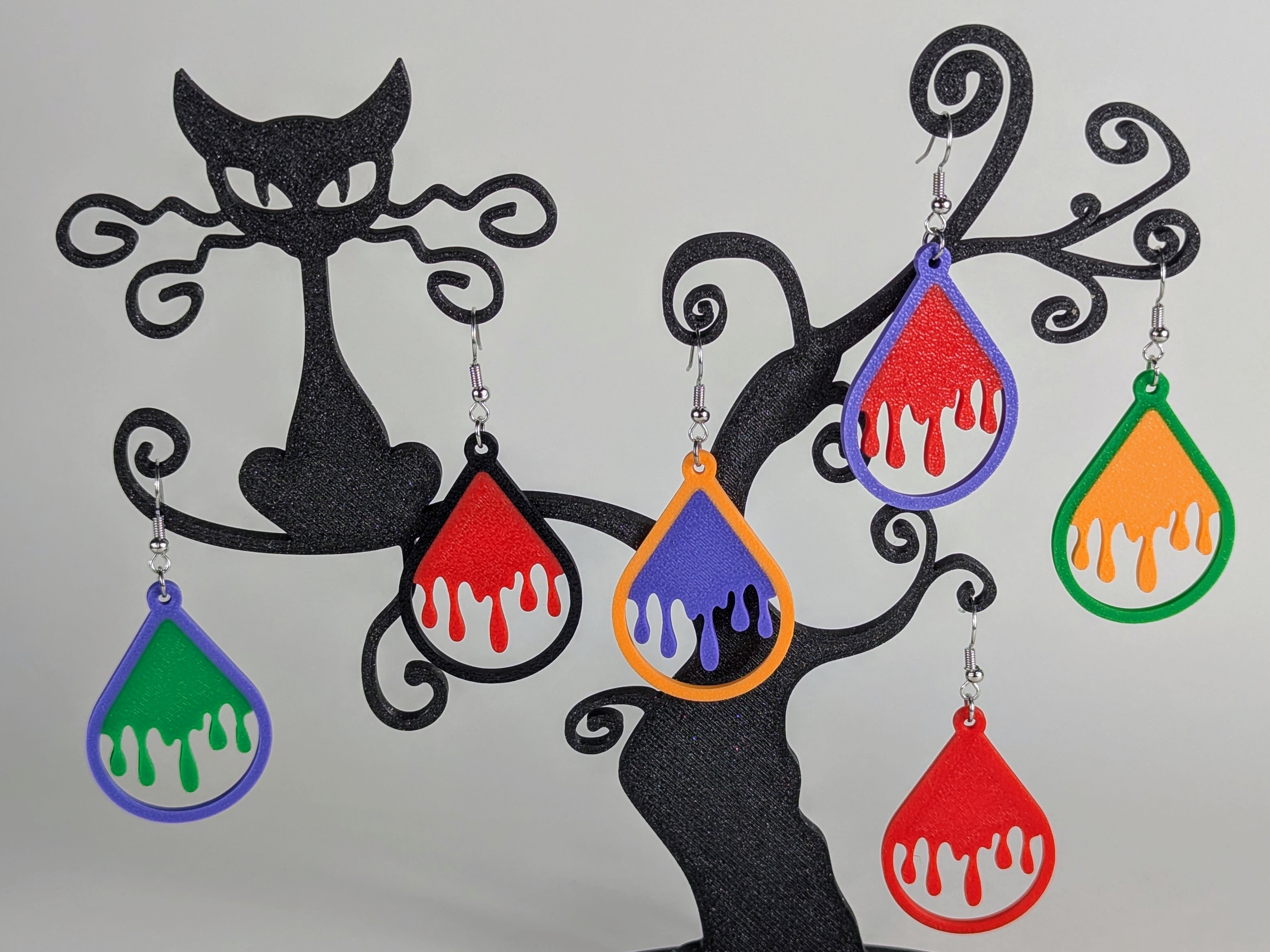 Bloody Teardrop Earrings