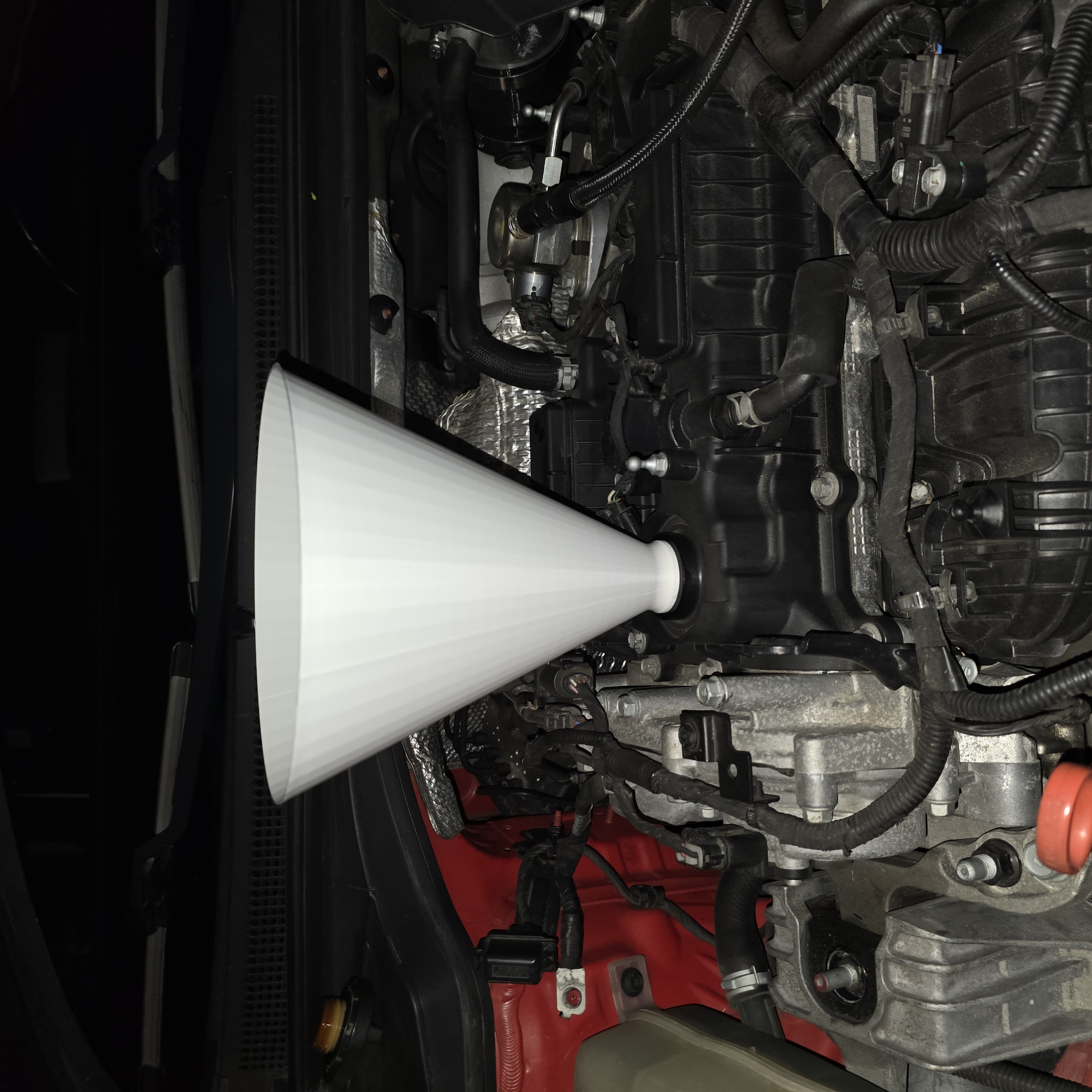 Screw on Funnel for Pouring Oil into the Engine
