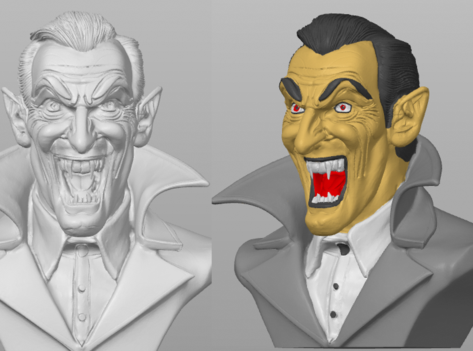 Count Dracula of Transylvania Bust Vlad the Impaler STL and Color
