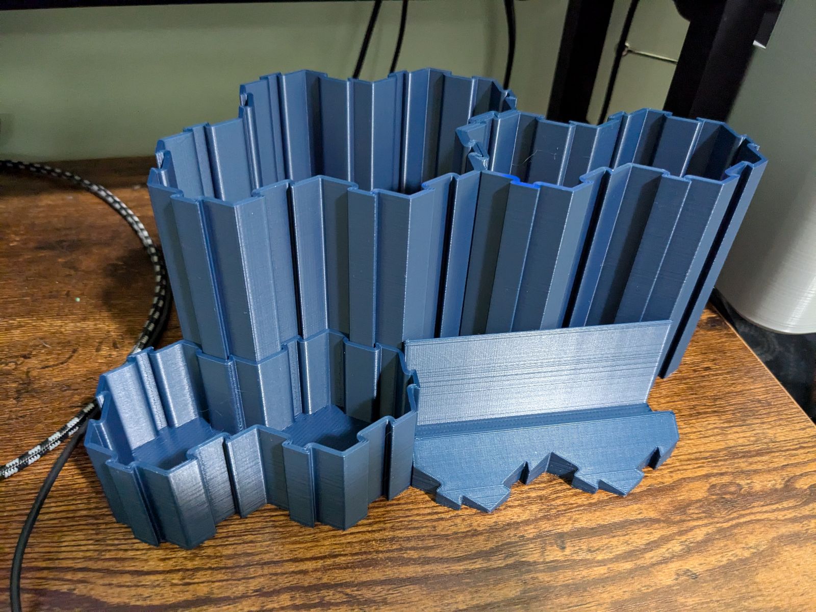 Modular Honeycomb Desk Organizer - REMIX, Continued 3D model thumbnail