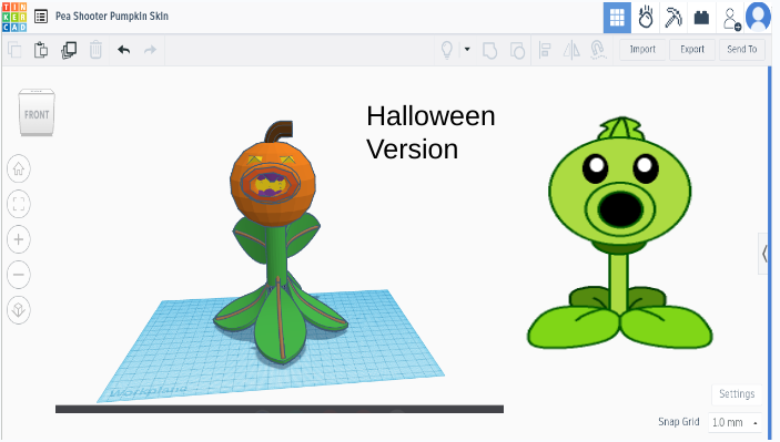 Peashooter Halloween Skin