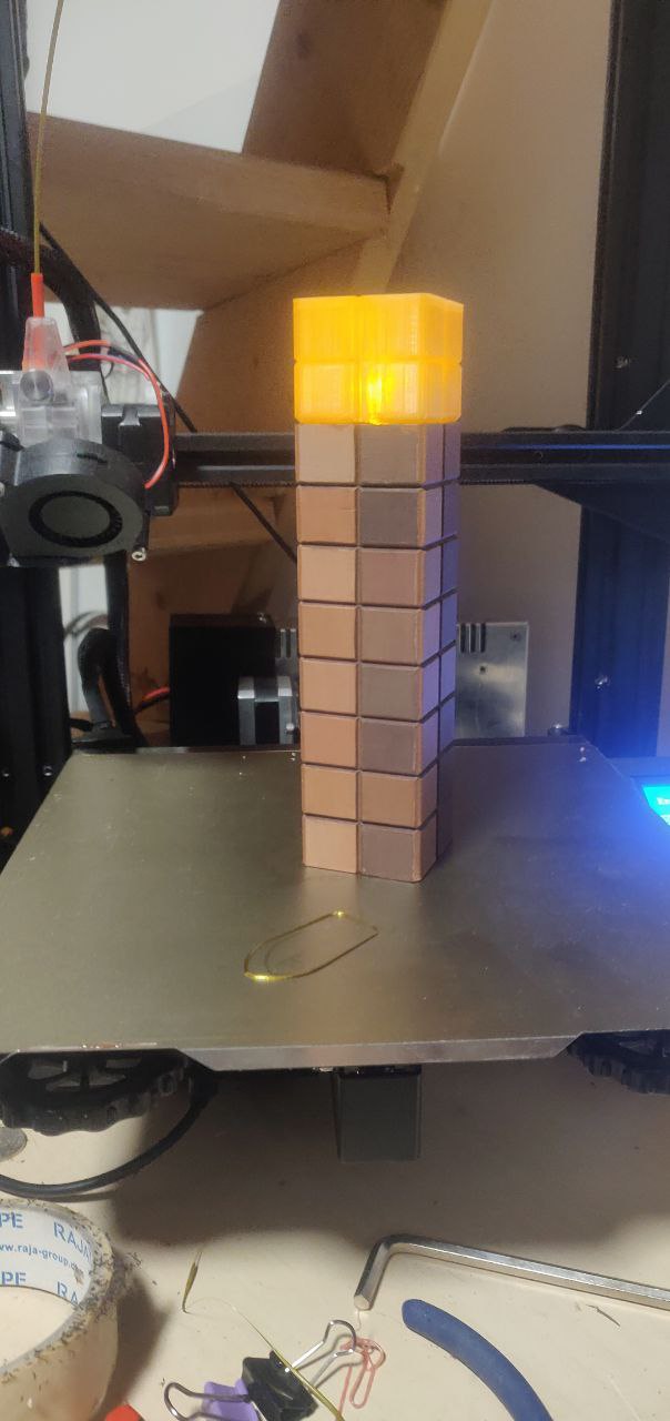 Minecraft torch with tealight