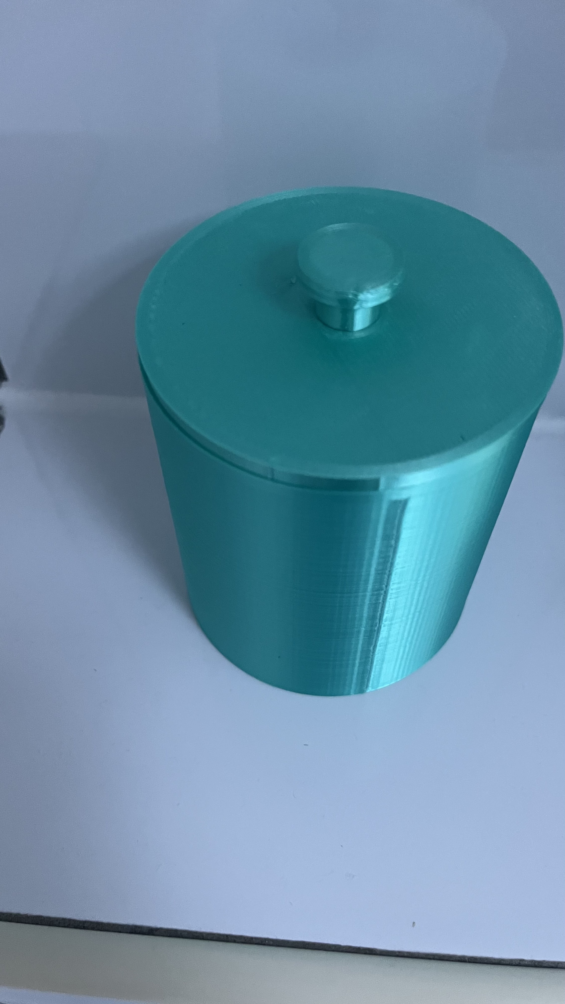 Plain lid for Q tips container