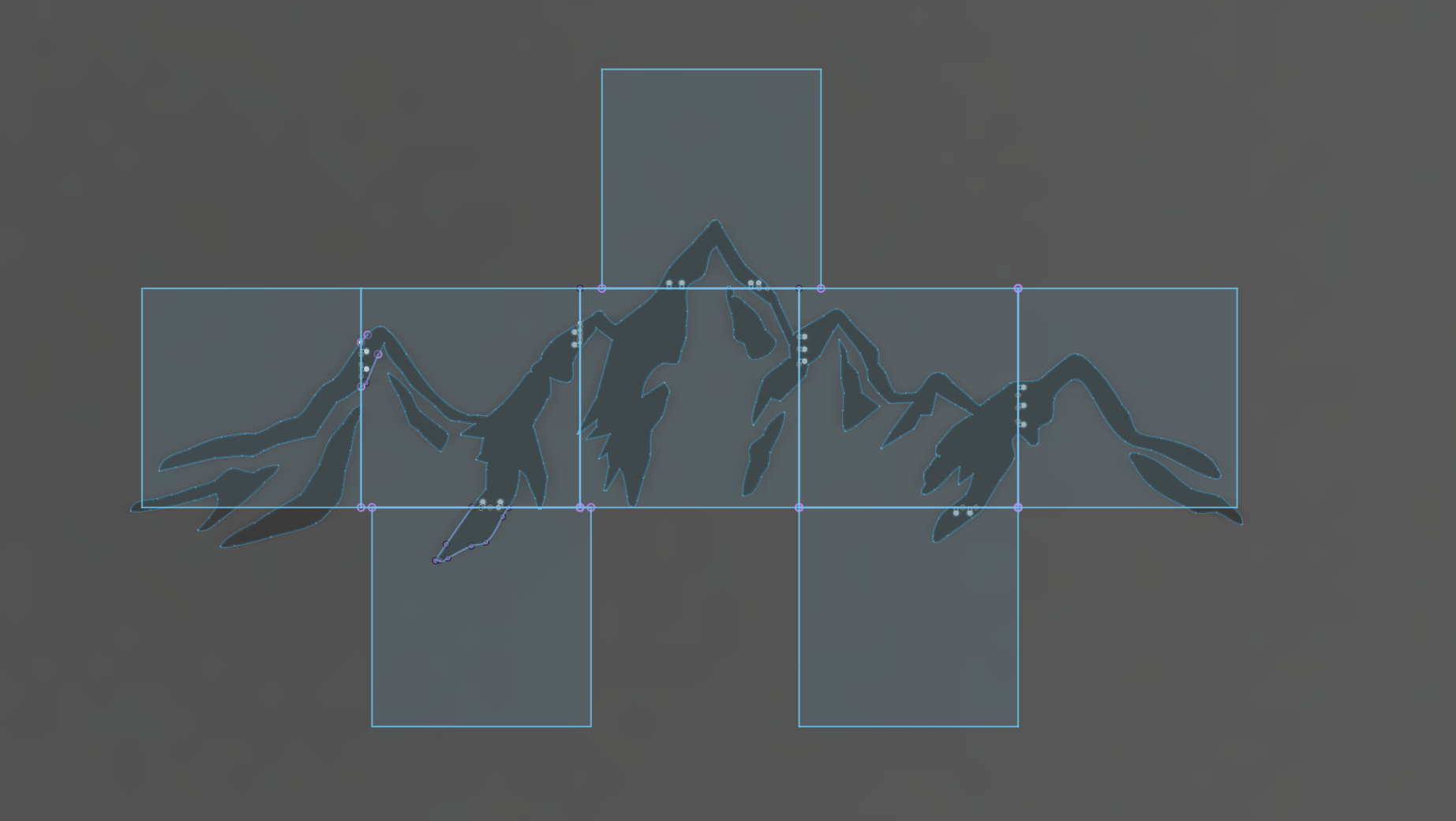 Mountain view Wall decoration Mountain silhouette 10 main parts