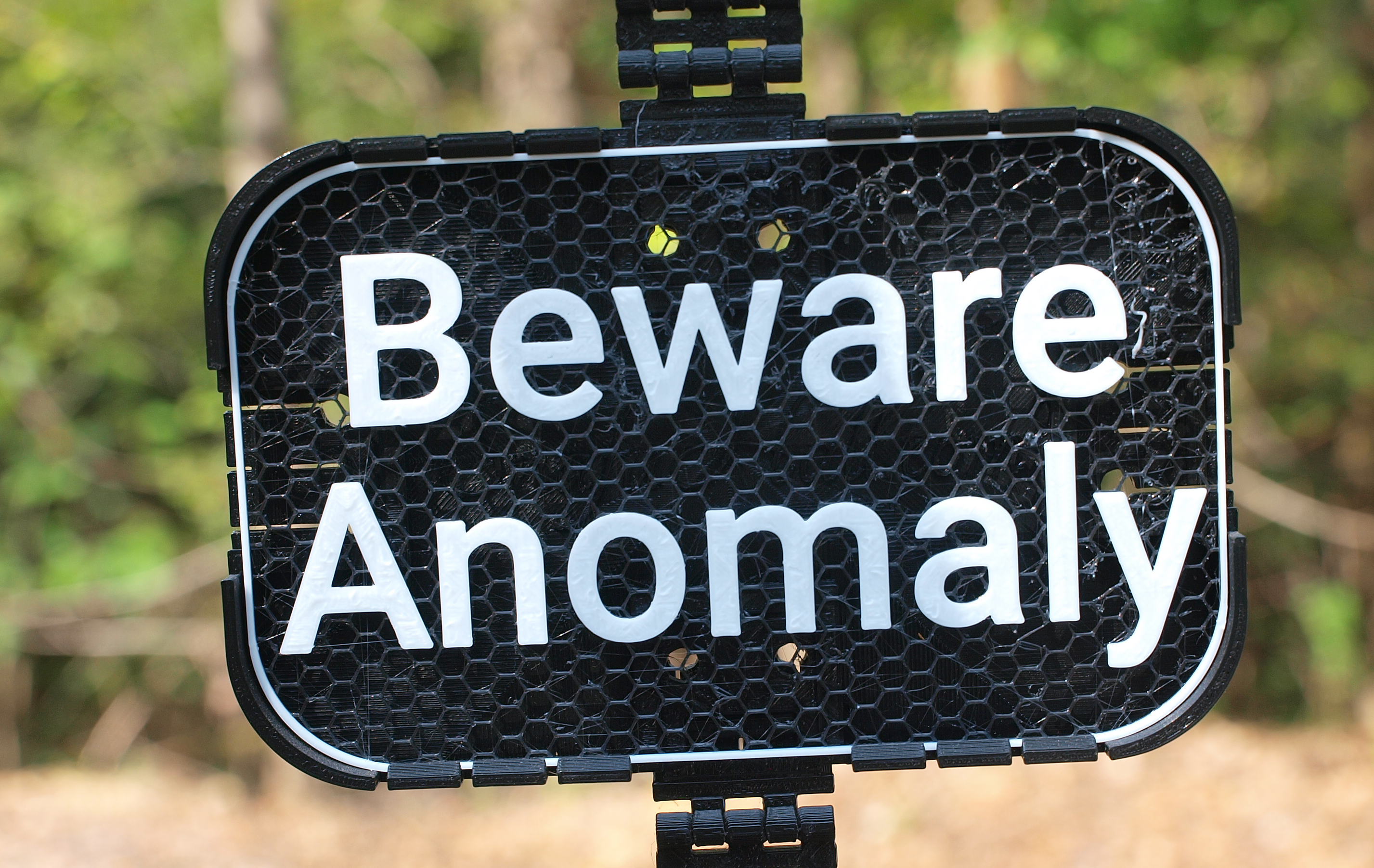 Beware Anomaly sign