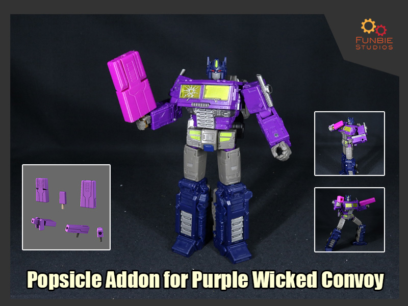 Popsicle Addon for Transformers Purple Wicked Convoy