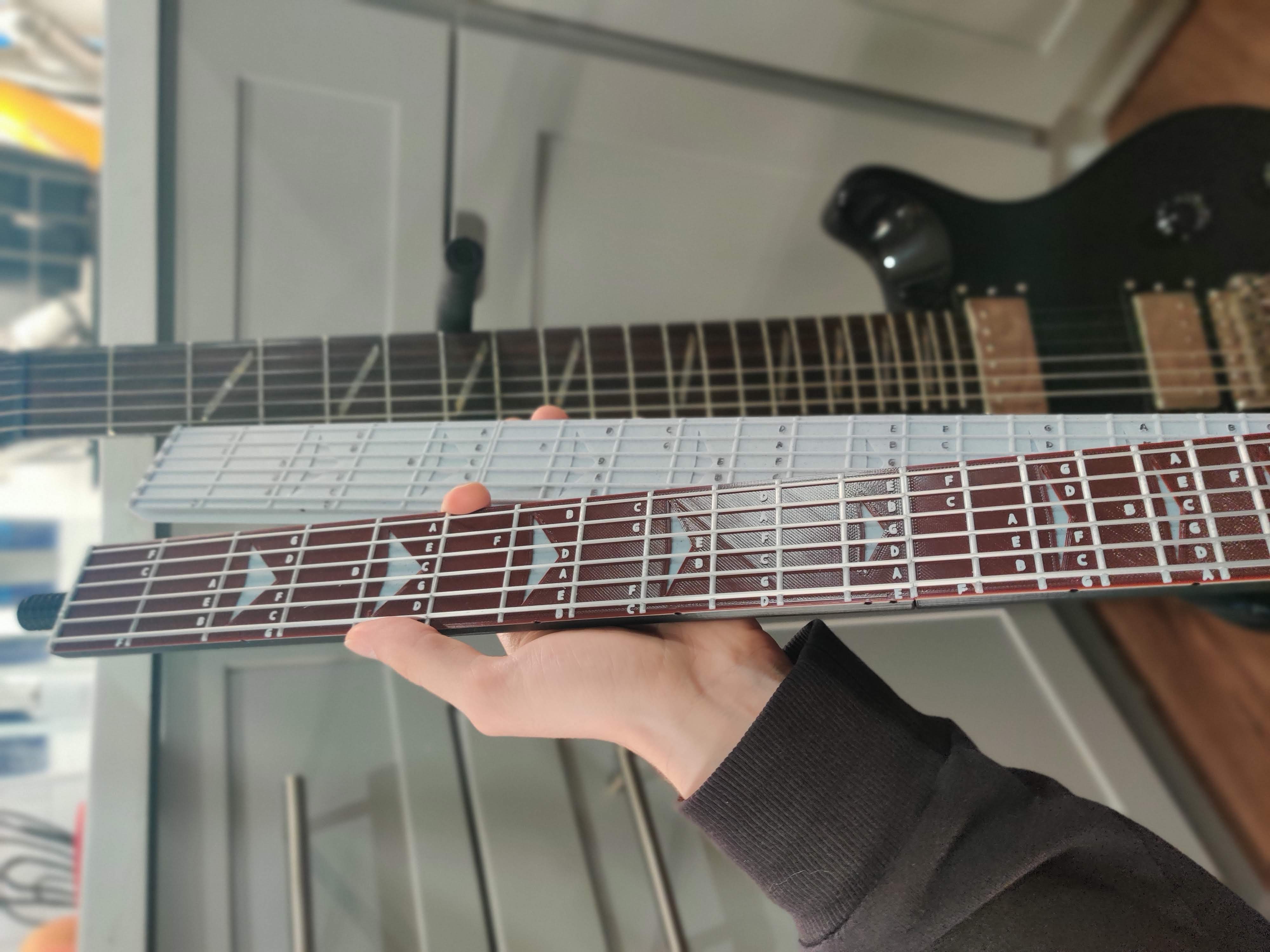 Printable Guitar Fretboard / Neck - Learning Tool with Notes