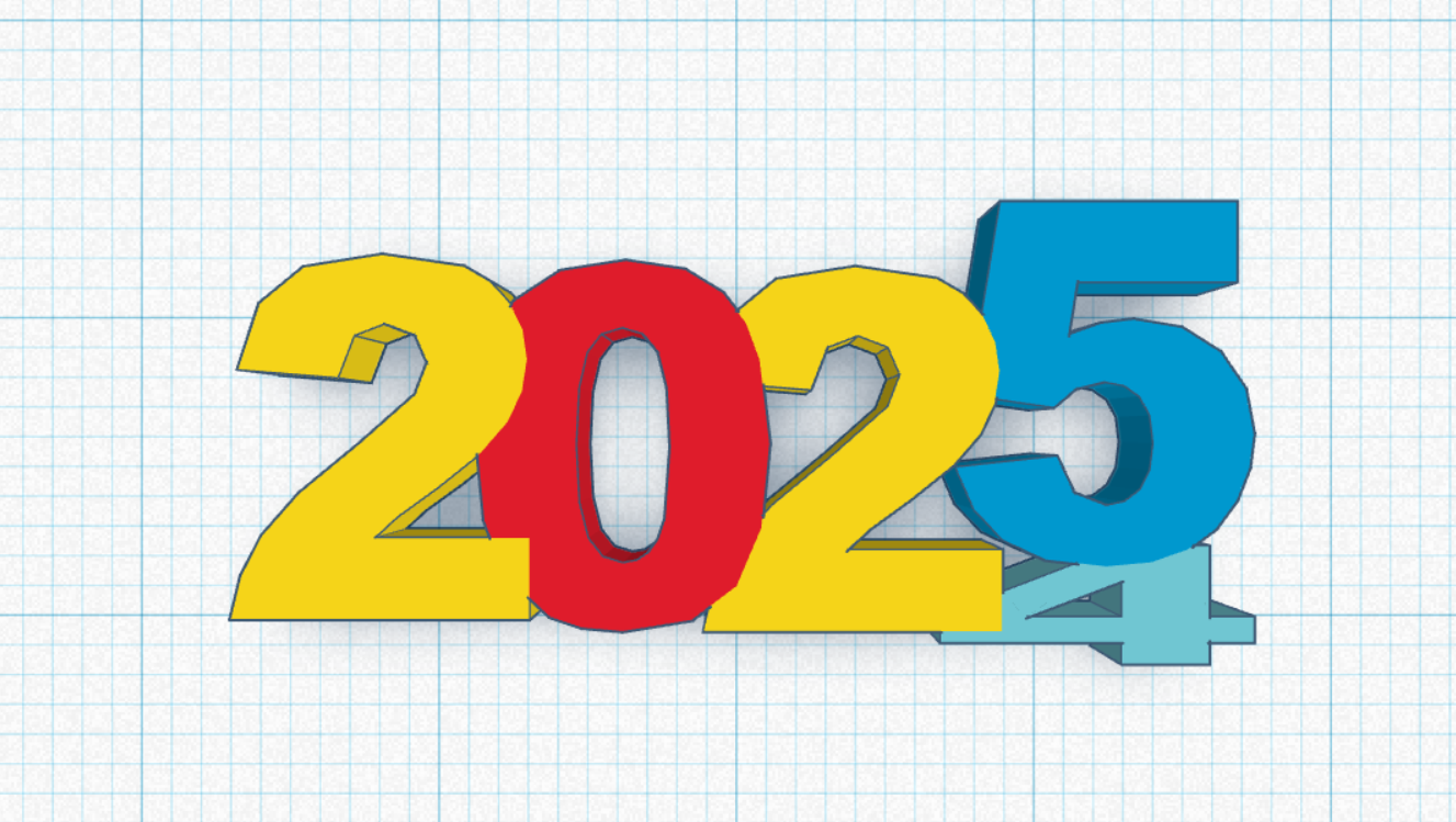 Happy New Year 2025 (3) by Pk06 Download free STL model