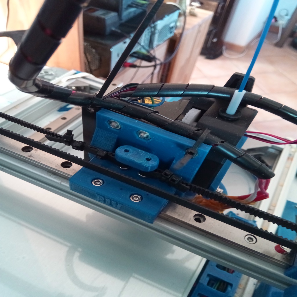 AM8 MGN12H X-carriage for direct extruder with BMG clone + fan mount