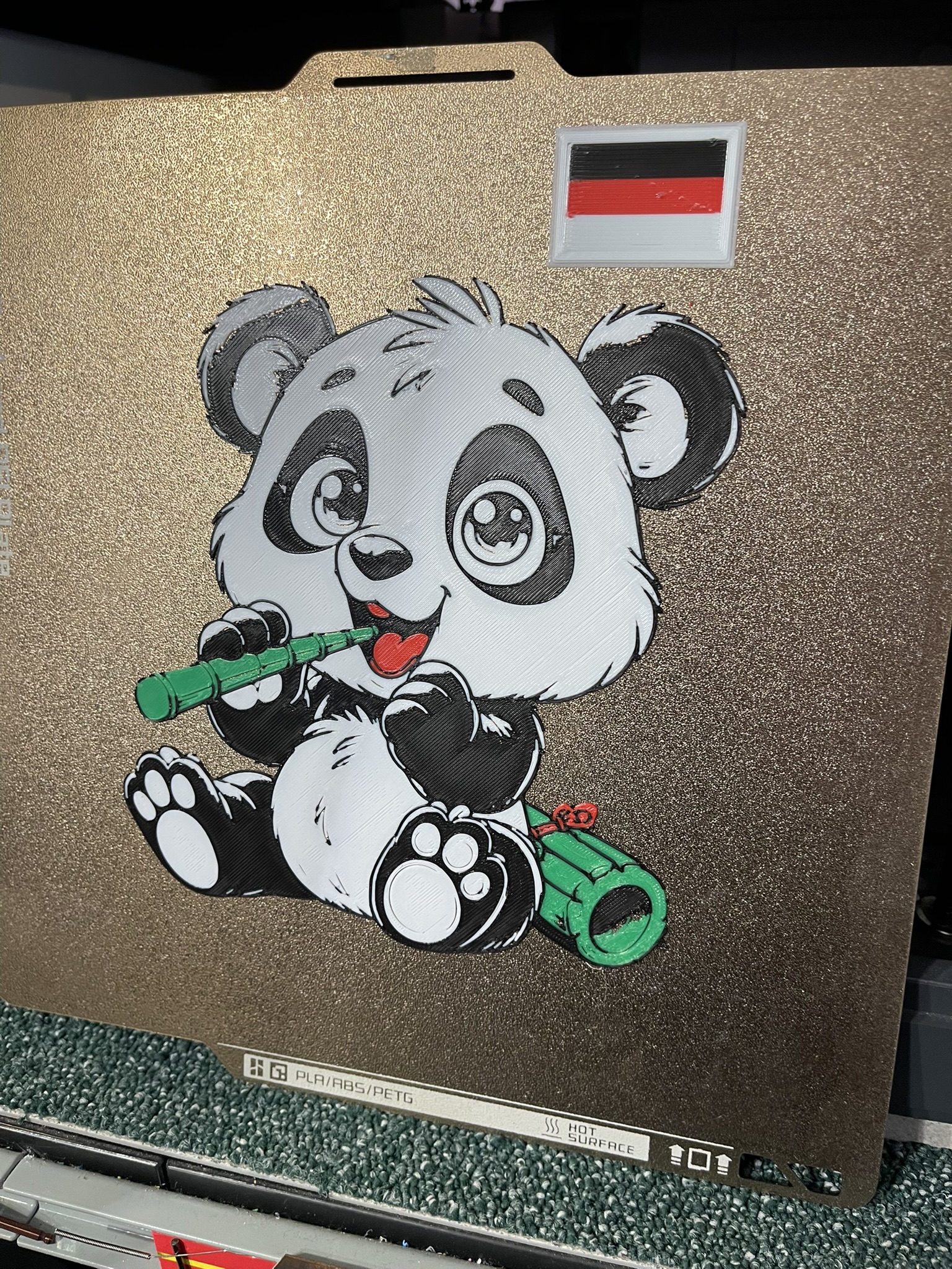 Wall Art Panda with Bamboo Multicolor by ideat0m Download free