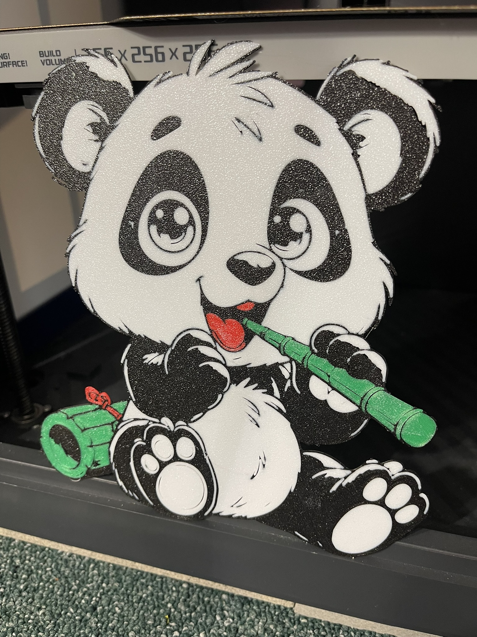 Wall Art Panda with Bamboo Multicolor by ideat0m Download free