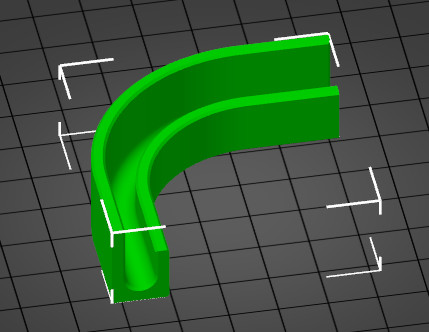 Cable hook under desk - 90 degree guide — miniatura 3
