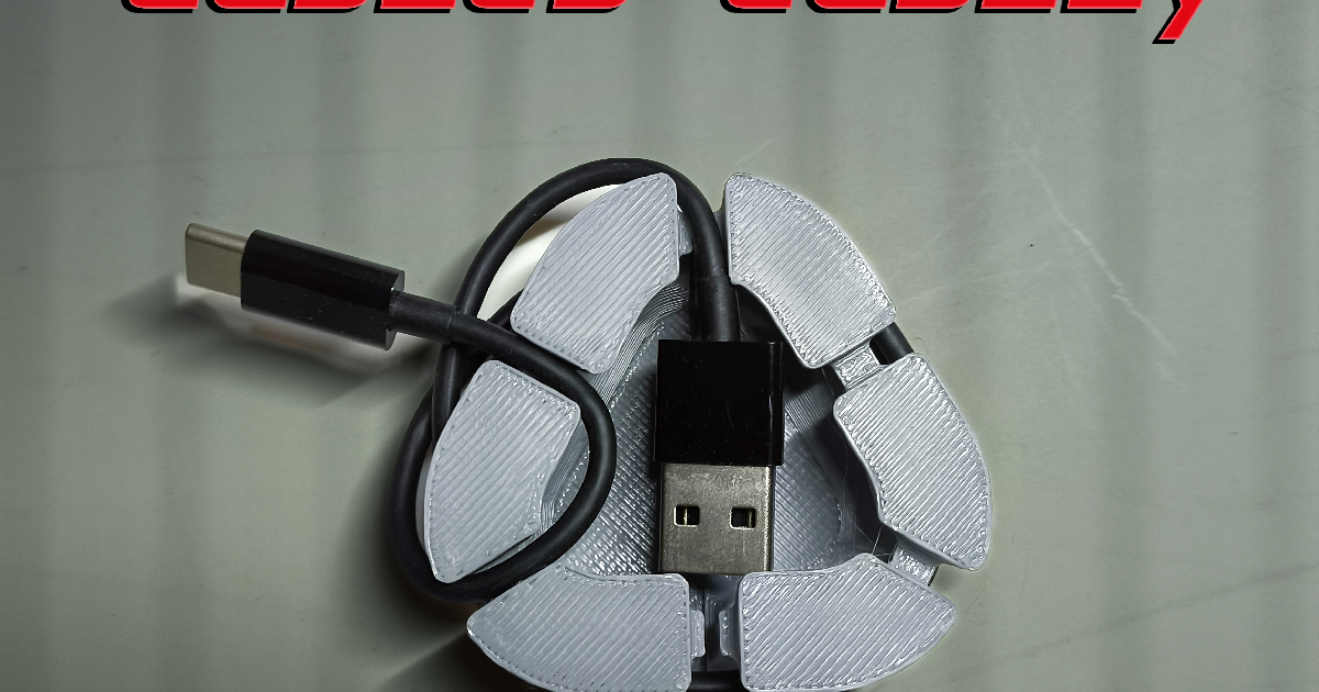 Cable coil organiser por Veselý Teo Descargar modelo STL gratuito