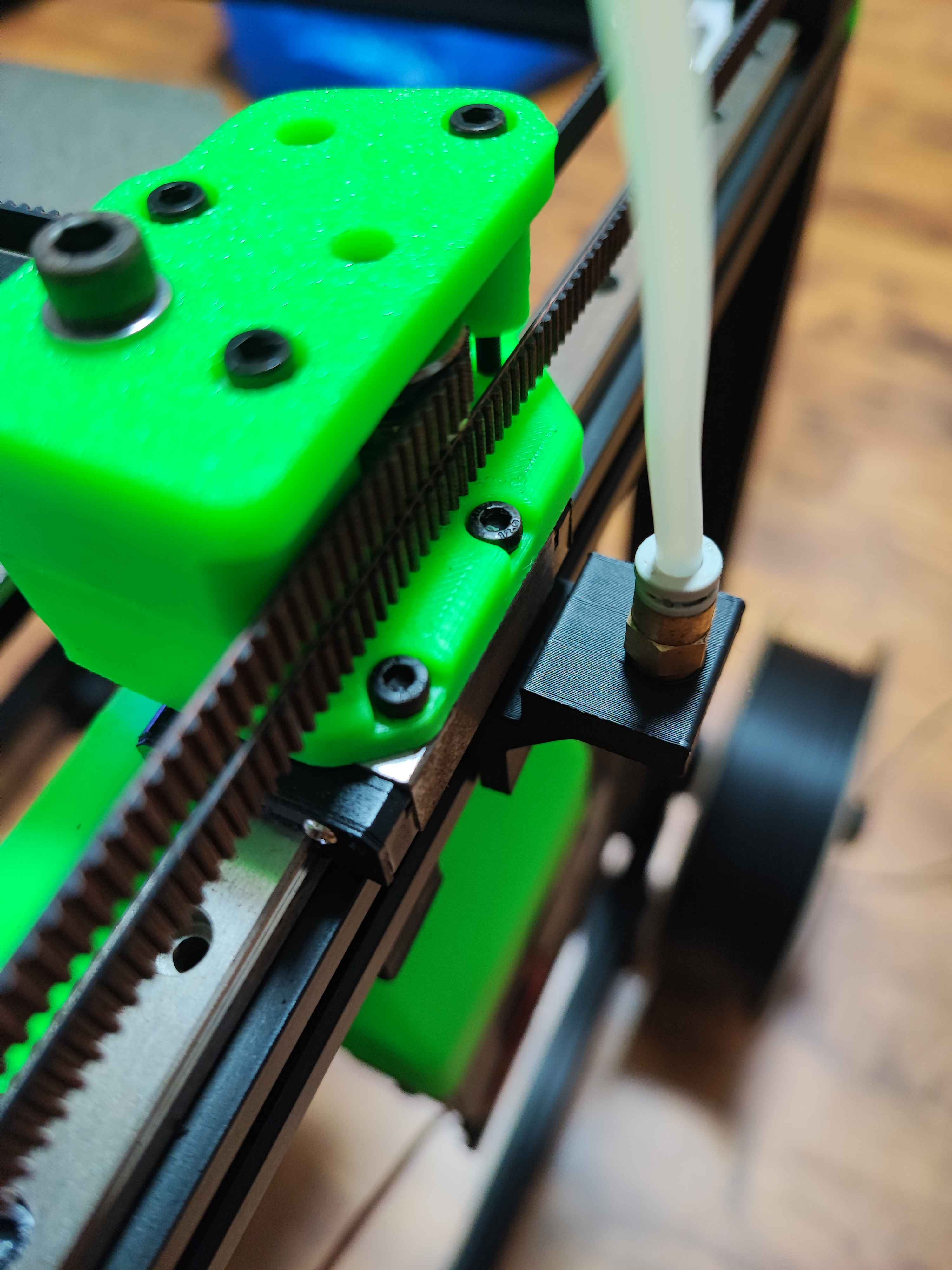 2020 extrusion Reverse Bowden Mount with linear rail clearance