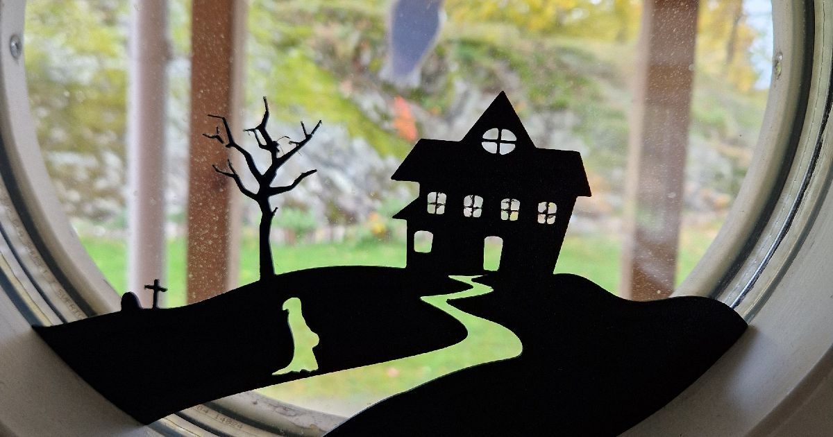 Halloween silhouette for window by P_created_this Download free STL