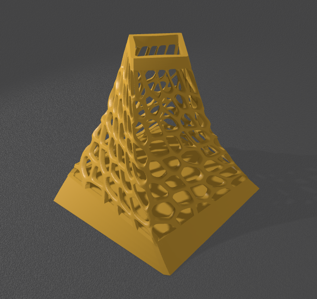 Twisted Voronoi Volcano Vase