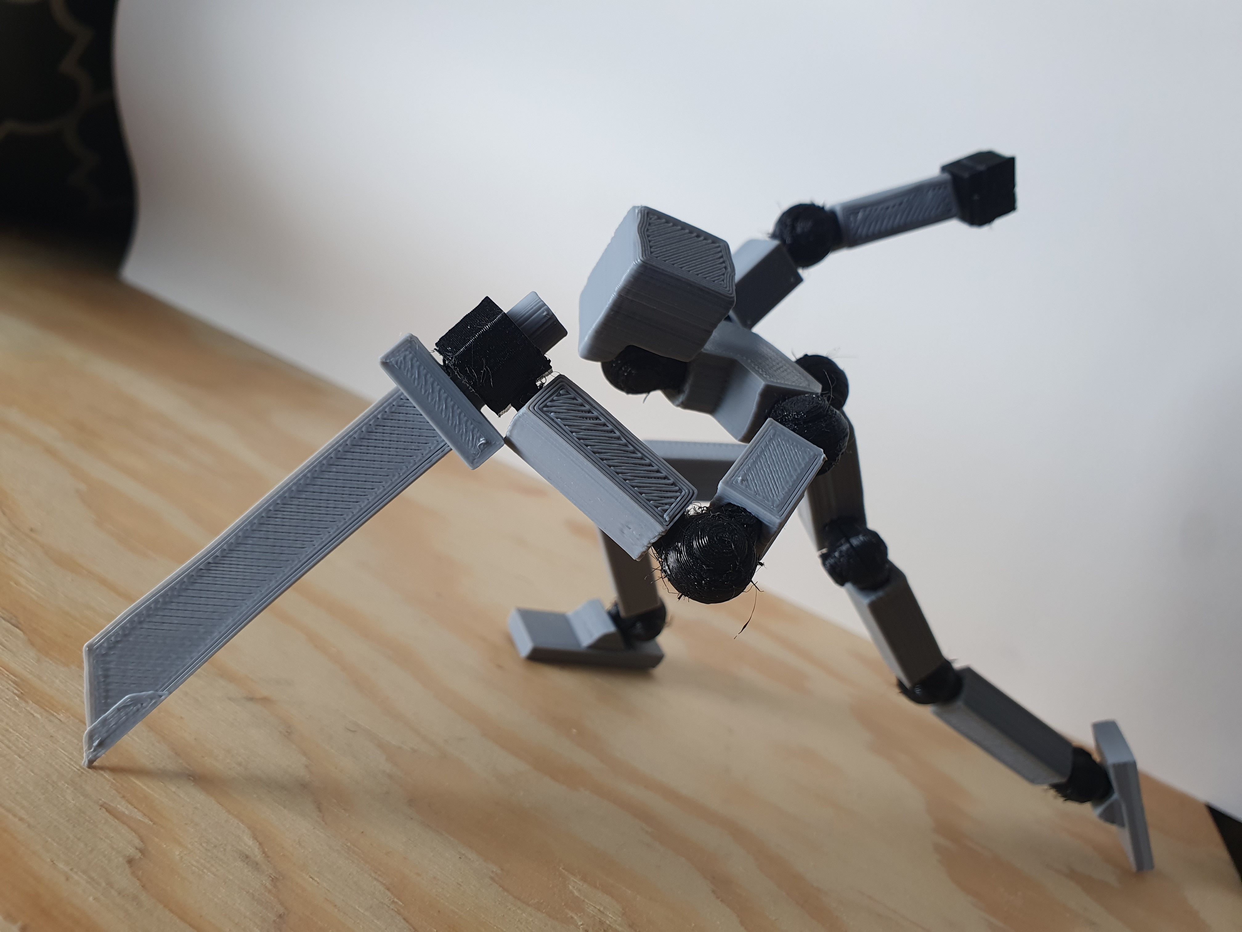 "TP-Unit01" 3D Printable Poseable Action Figure — miniatura 4