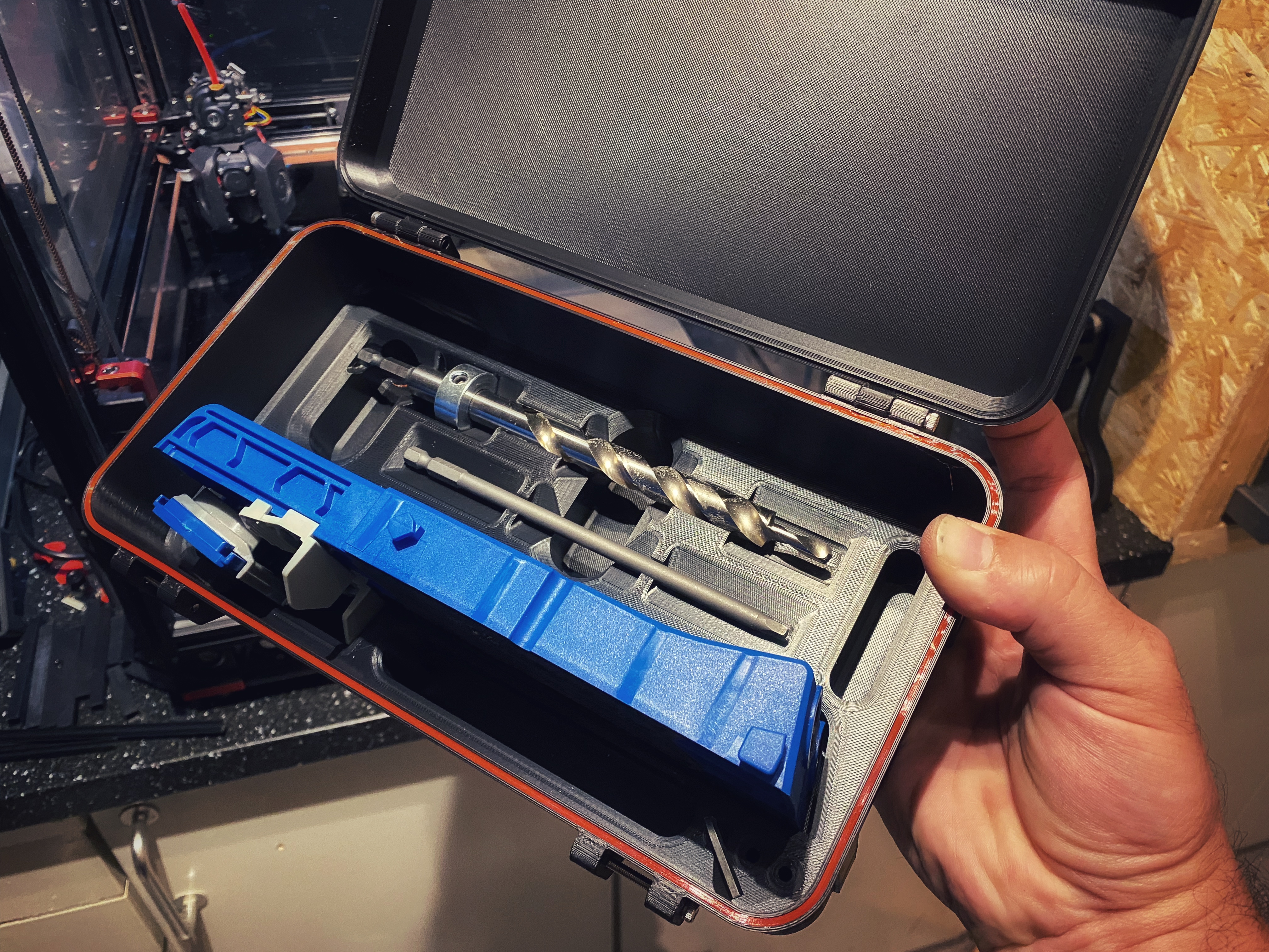 RUGGED Box KREG XL DOUBLE Pocket Hole Jig carry case!! Fits Double Jig!