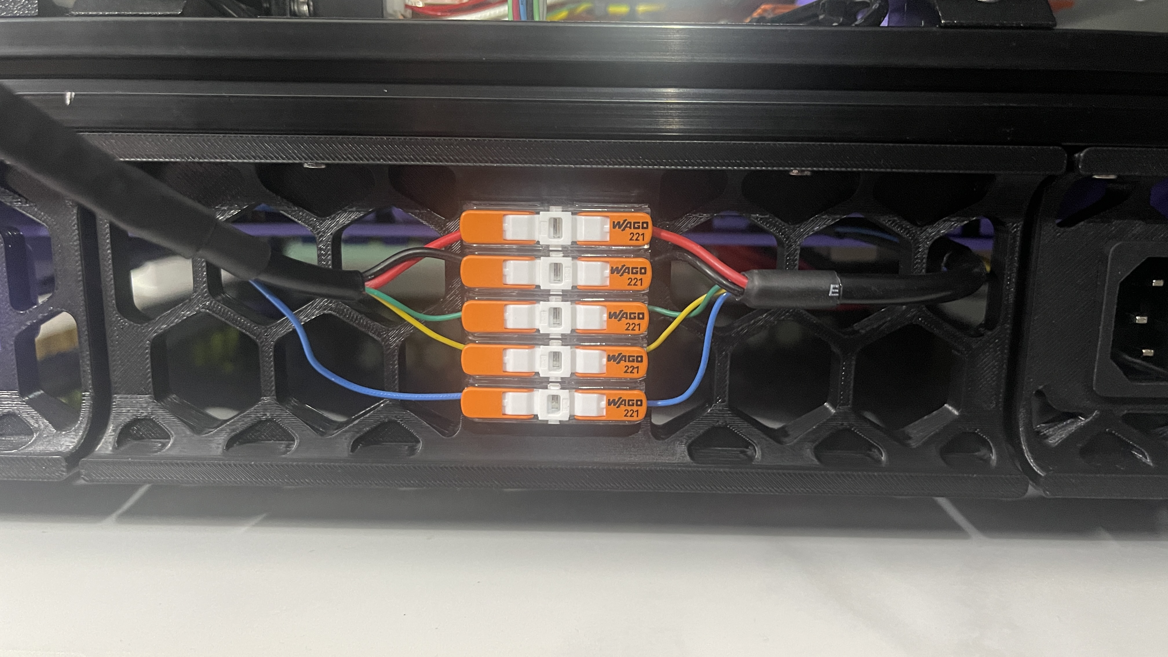 Voron 350 rear center wago klipper expander skirt for umbilical