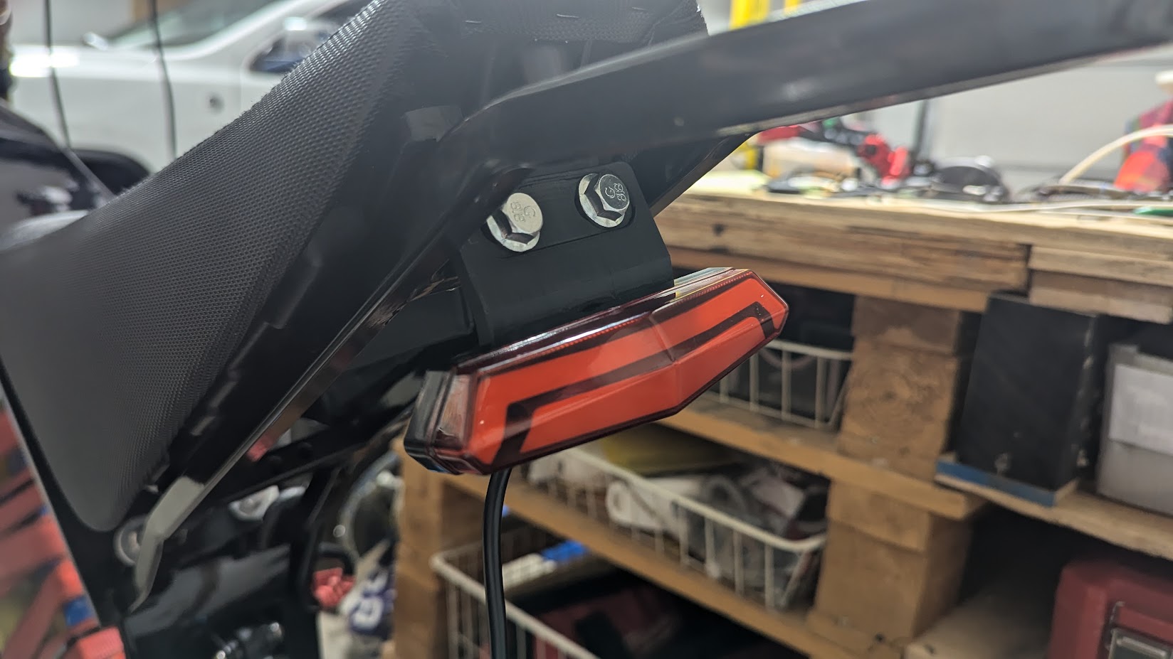 (60mm) DIY Ebike Brake Light Stealth Bomber Frame Bracket