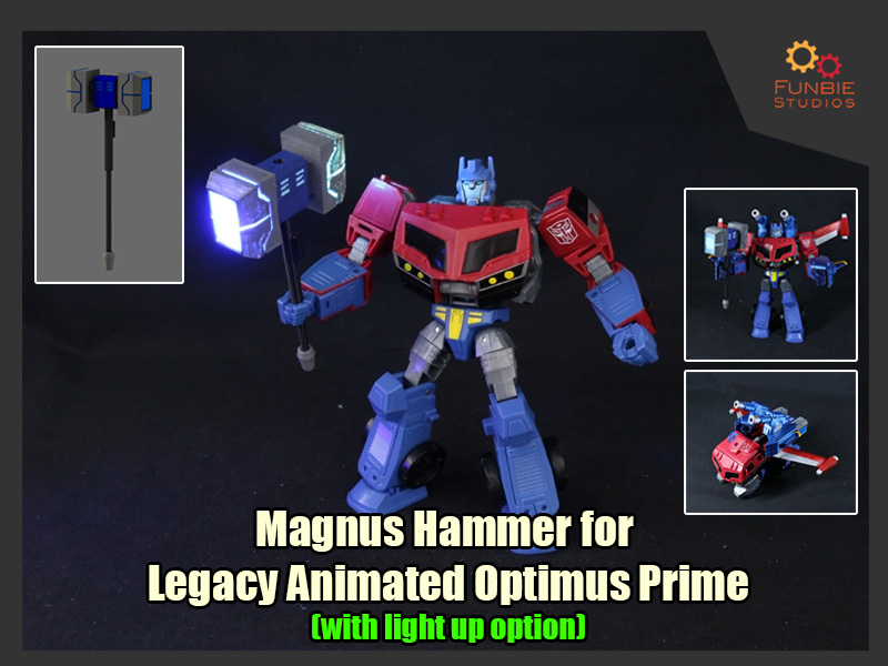 Magnus Hammer for Transformers Legacy Animated Optimus Prime