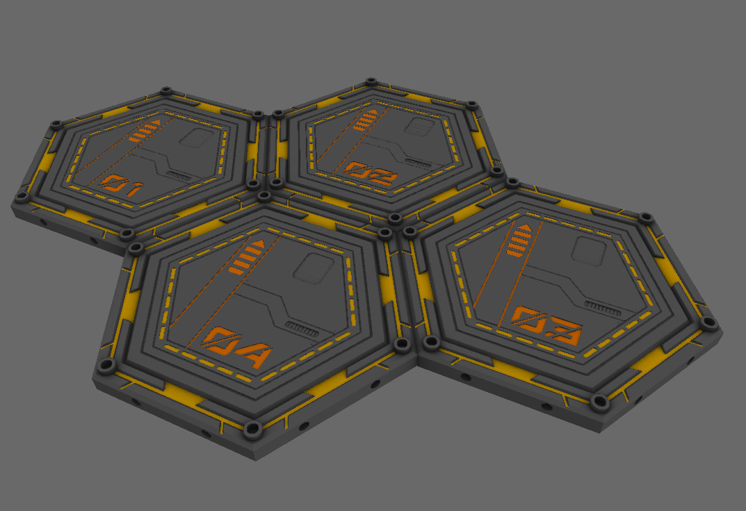 [CyberBase System] Numbered Hex Tiles — thumbnail 10