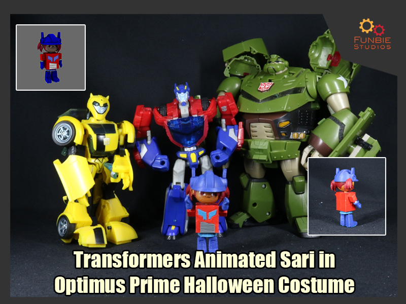 Transformers Animated Sari in Optimus Prime Halloween Costume