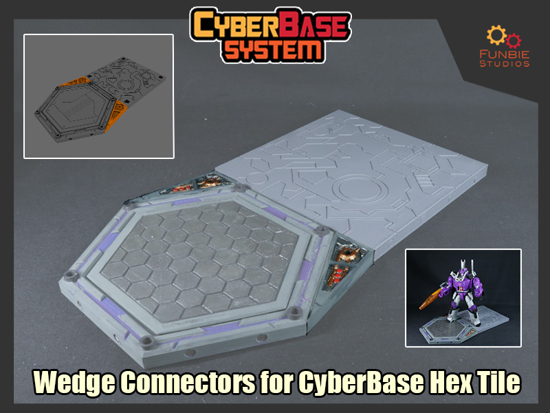 [CyberBase System] Wedge Connectors for Hex Tile