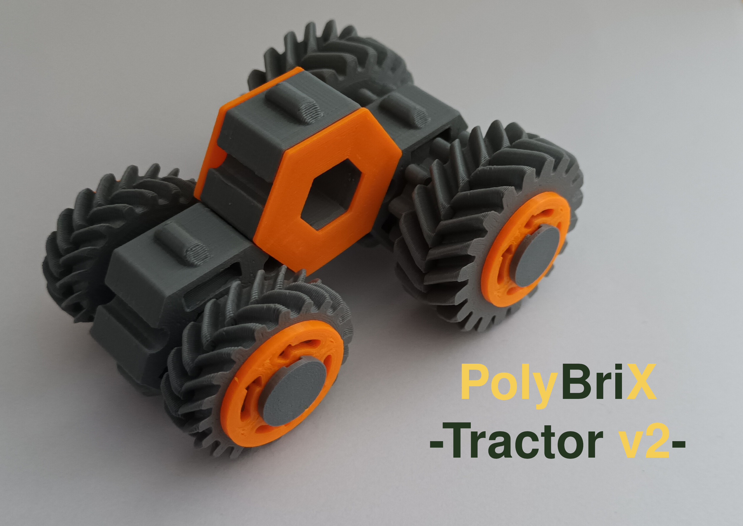 Let's build a PolyBriX tractor (with cooler wheels)