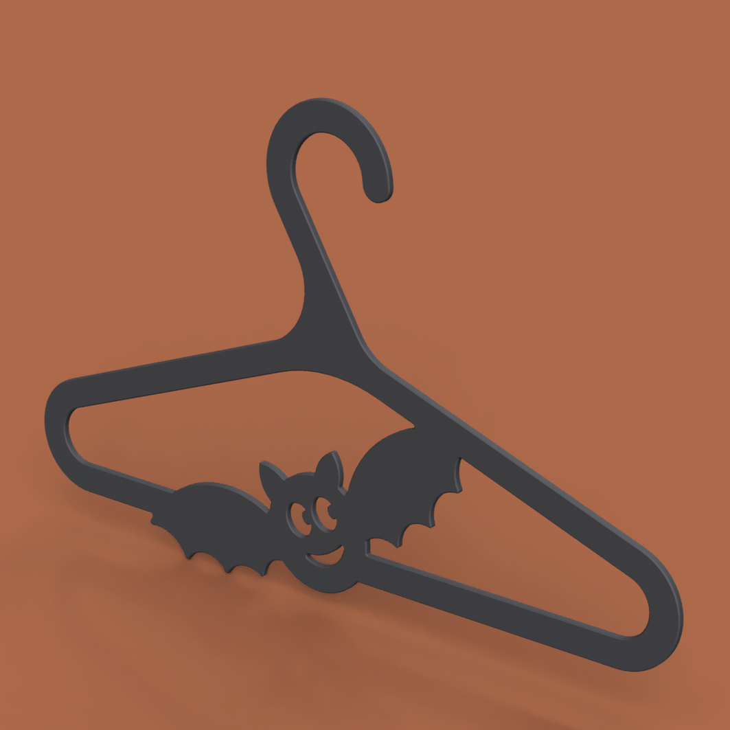 Cute & Spooky bat Kid coathanger // Cintre pour enfant, déco chauve-souris halloween