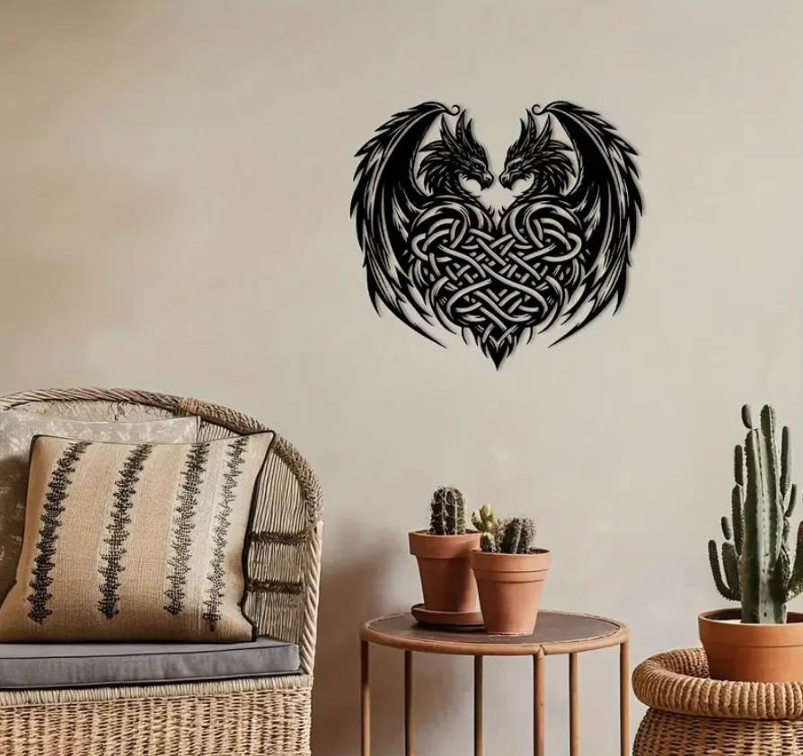 Celtic Dragon Heart Wall Art