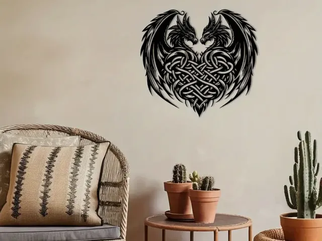 Celtic Dragon Heart Wall Art