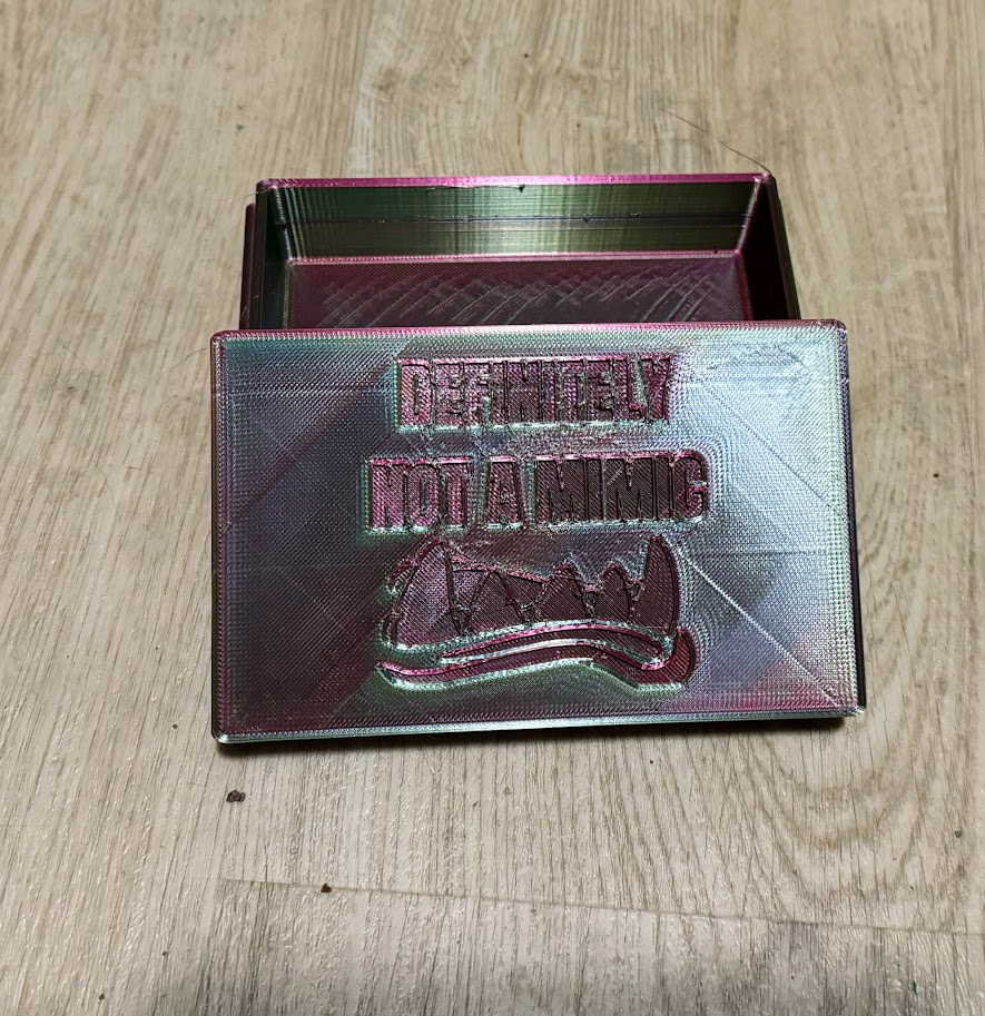 Basic Dice Tin With Lid "Definitely Not A Mimic"