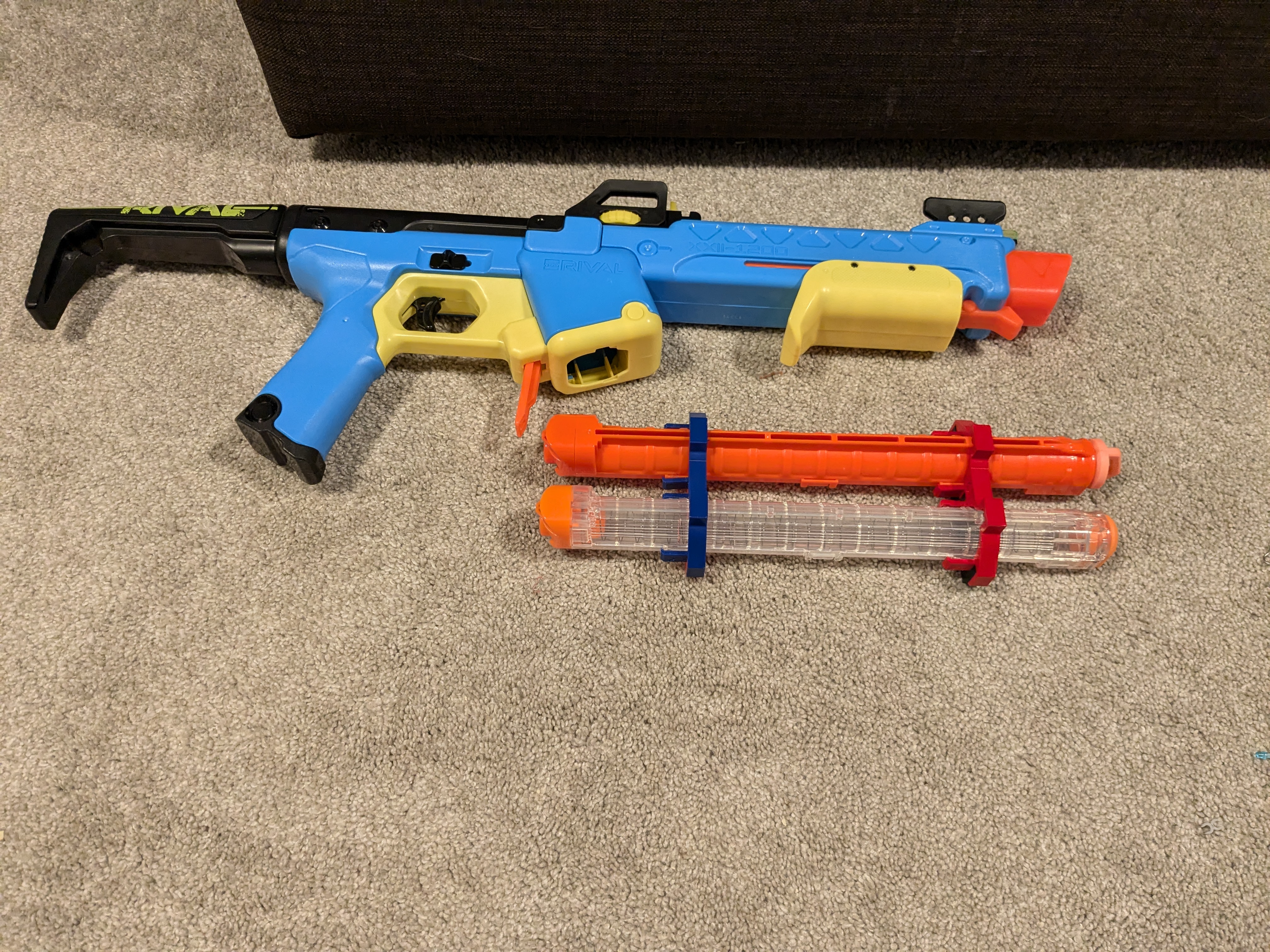 Double magazine bracket for Nerf Rival XXII-1200