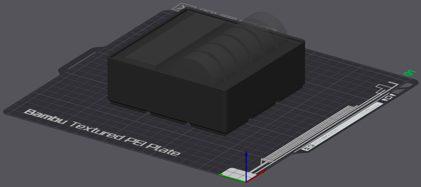Gridfinity / D110 printer & 6 rolls organizer — miniatura 6
